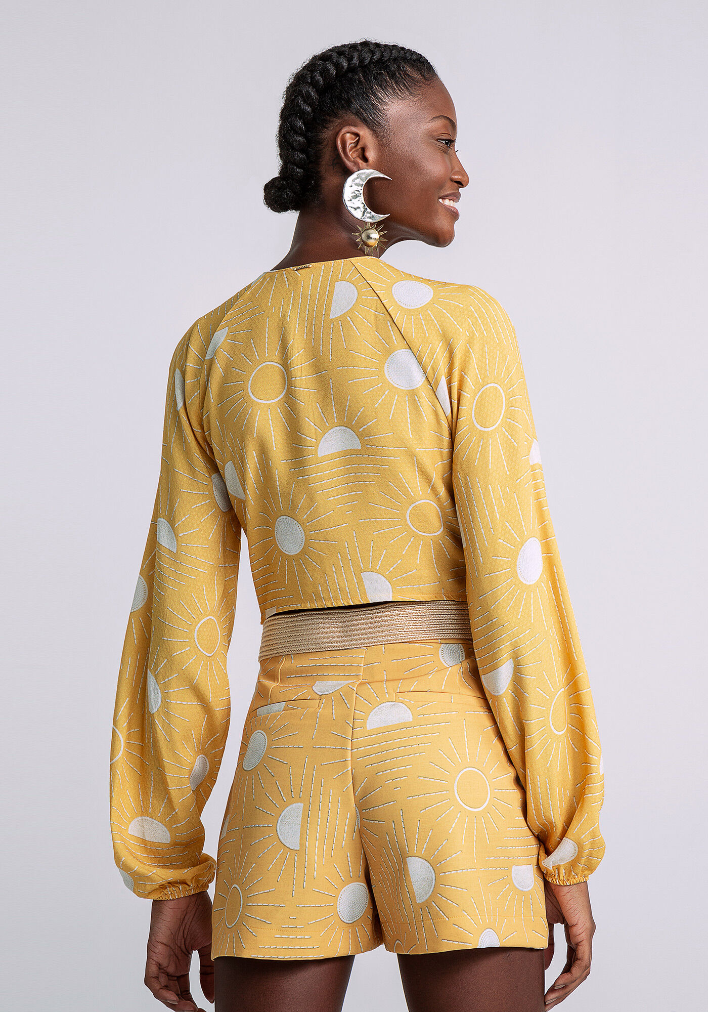 Blusa Manga Longa Cropped Estampa, SOLARES, large.