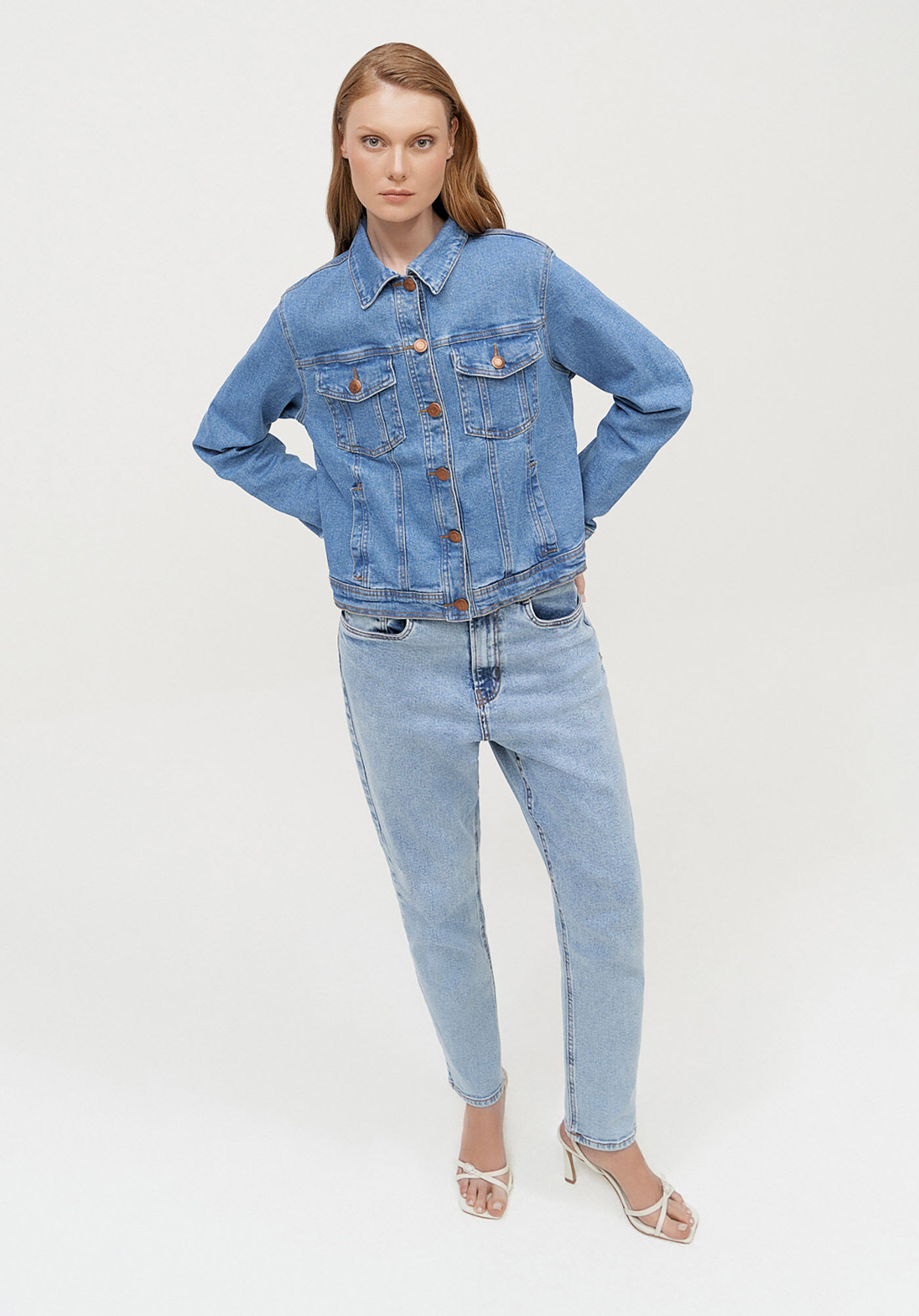 Jaqueta Jeans com Elastano, JEANS, large.