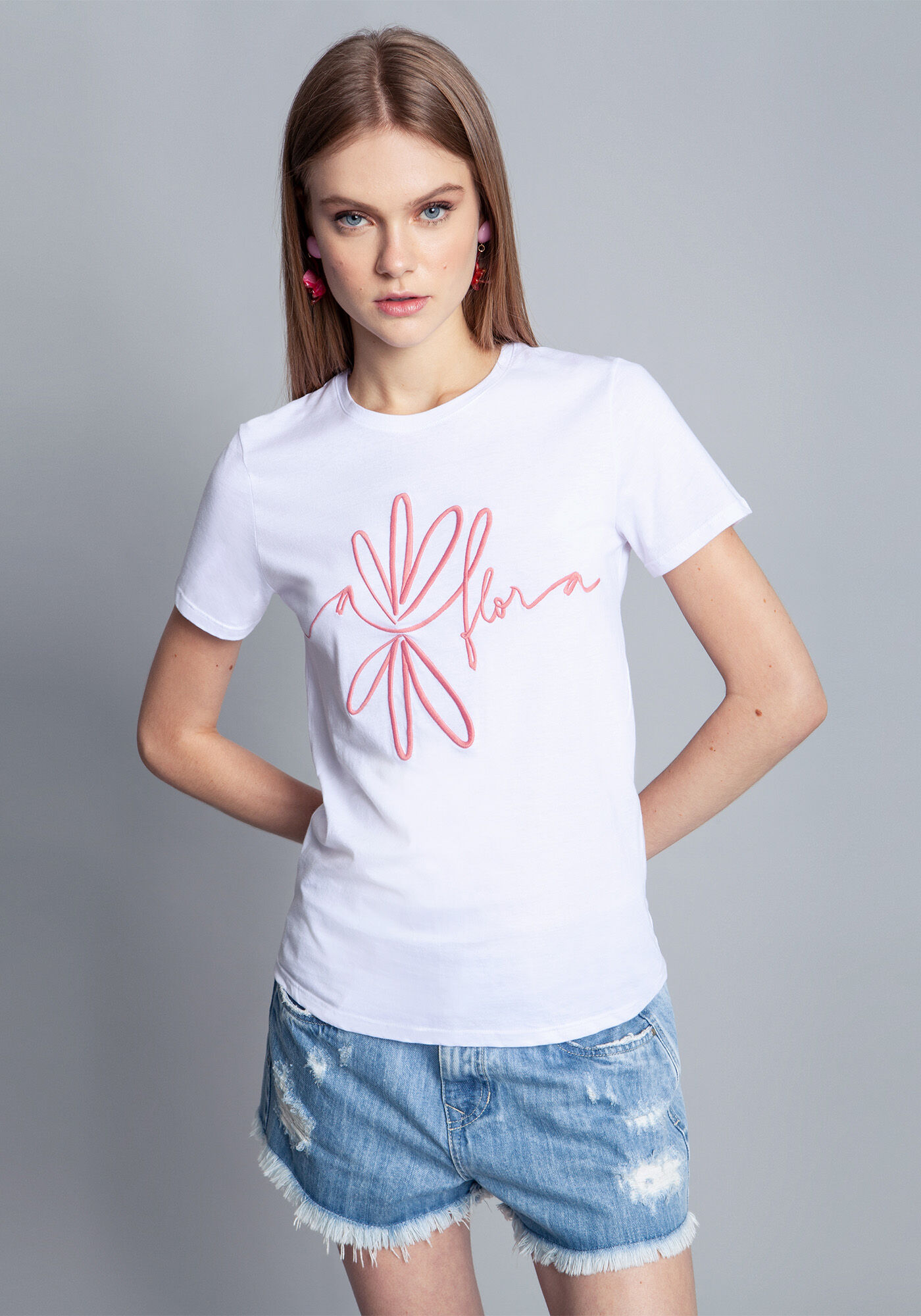 Blusa Meia Malha Forty Rosa Persefone, , large.