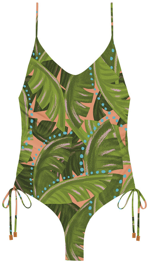 Mai&ocirc; Estampado com Amarra&ccedil;&atilde;o Lateral, , large.