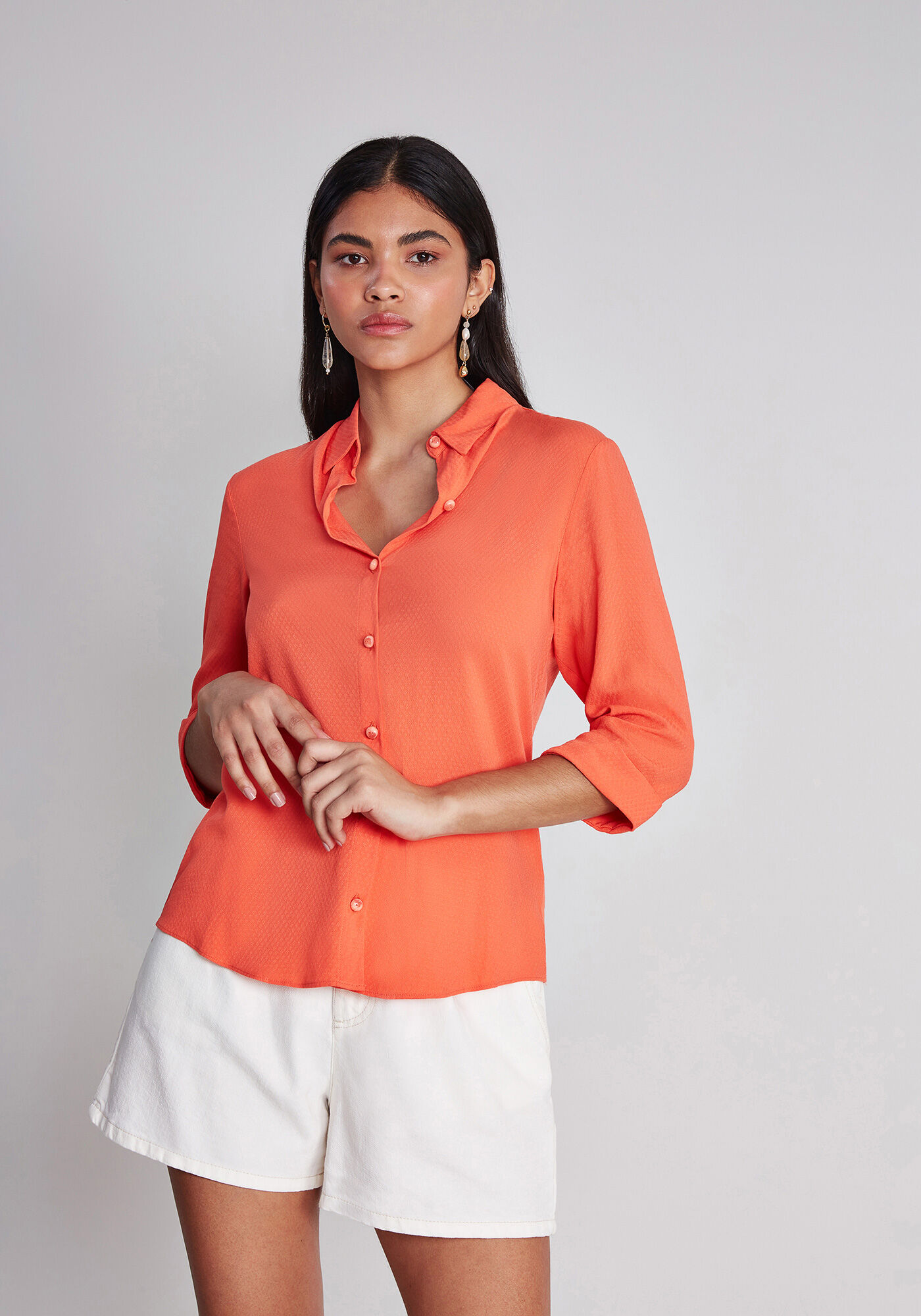 Camisa Cl&aacute;ssica em tecido, , large.