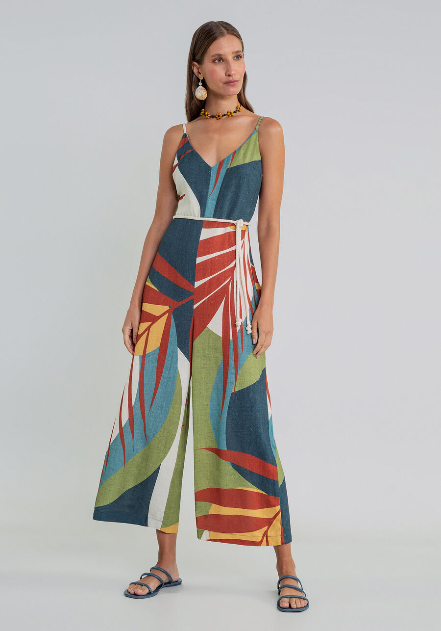 Macacão Mídi com Cinto Estampa, . Macacão Mídi com Cinto Estampa, , large.