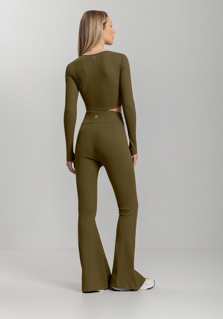 Calça Reta Com Cintura Alta E Proteção Solar Move, VERDE. Calça Reta Com Cintura Alta E Proteção Solar Move, VERDE, large.