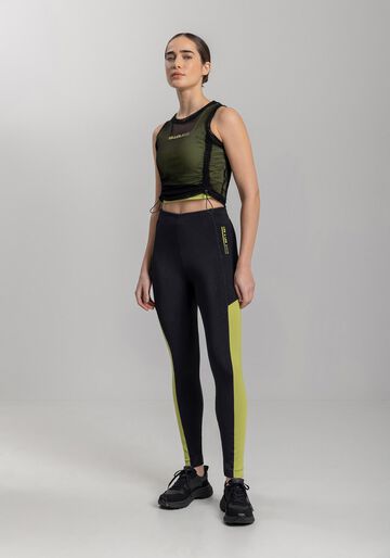 Calça Legging De Cintura Alta Com Recortes Laterais Move, PRETO. Calça Legging De Cintura Alta Com Recortes Laterais Move, PRETO, large.