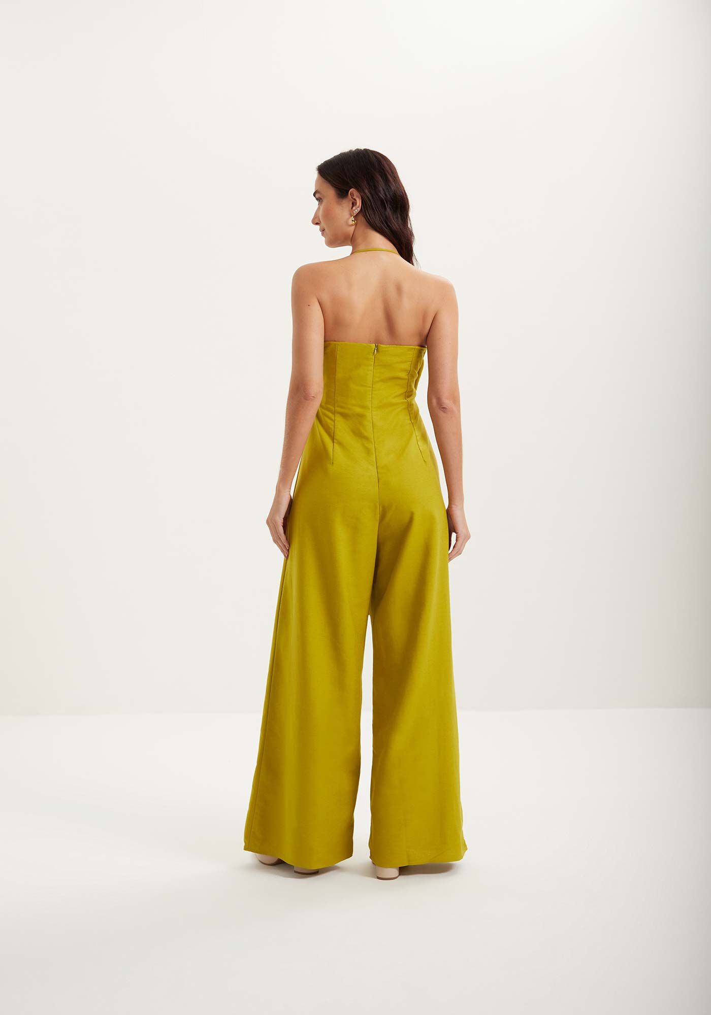 Macac&atilde;o Longo Frente &Uacute;nica Com Recorte E Amarra&ccedil;&atilde;o, , large.