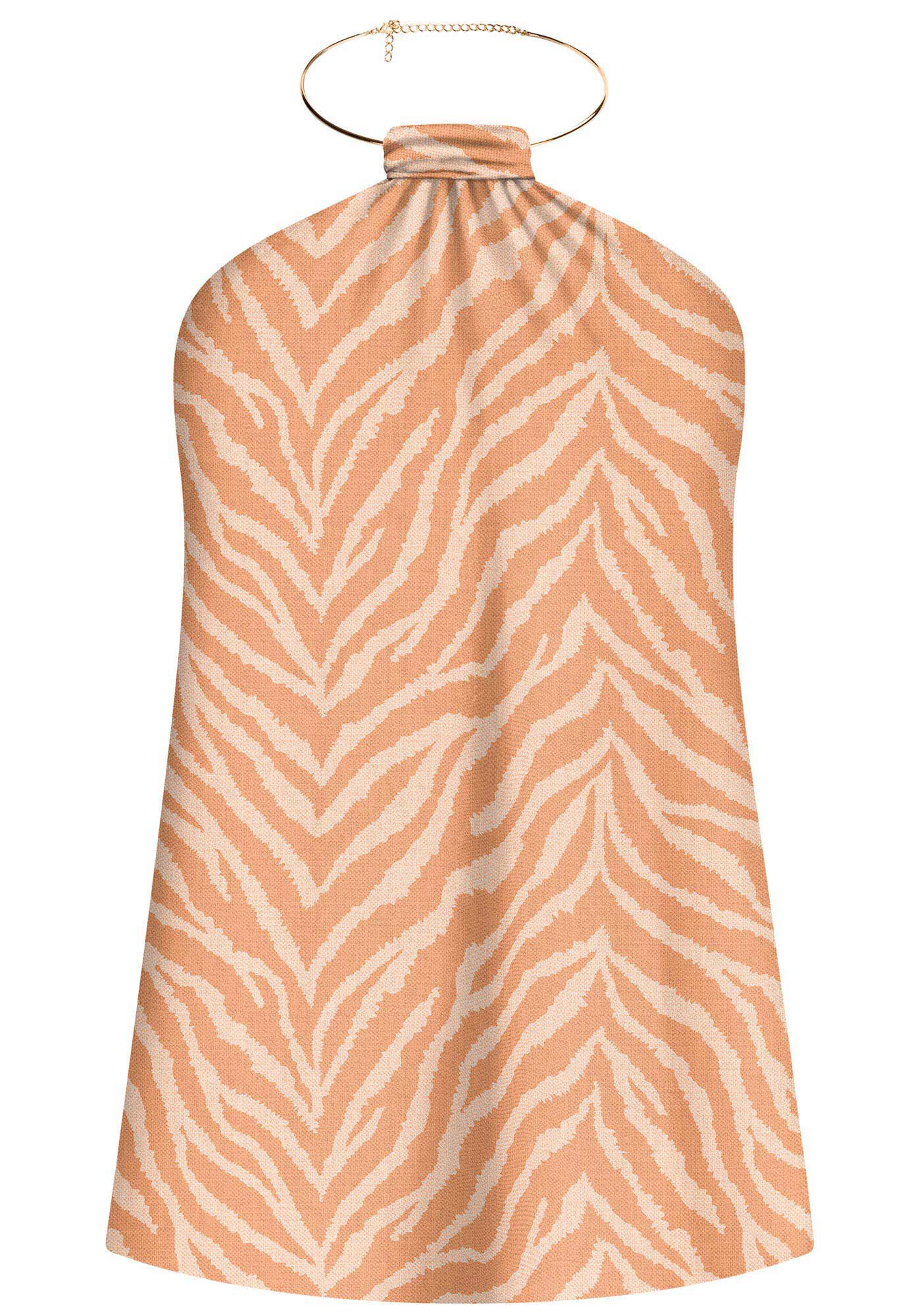 Blusa Frente &Uacute;nica com Gargantilha, , large.