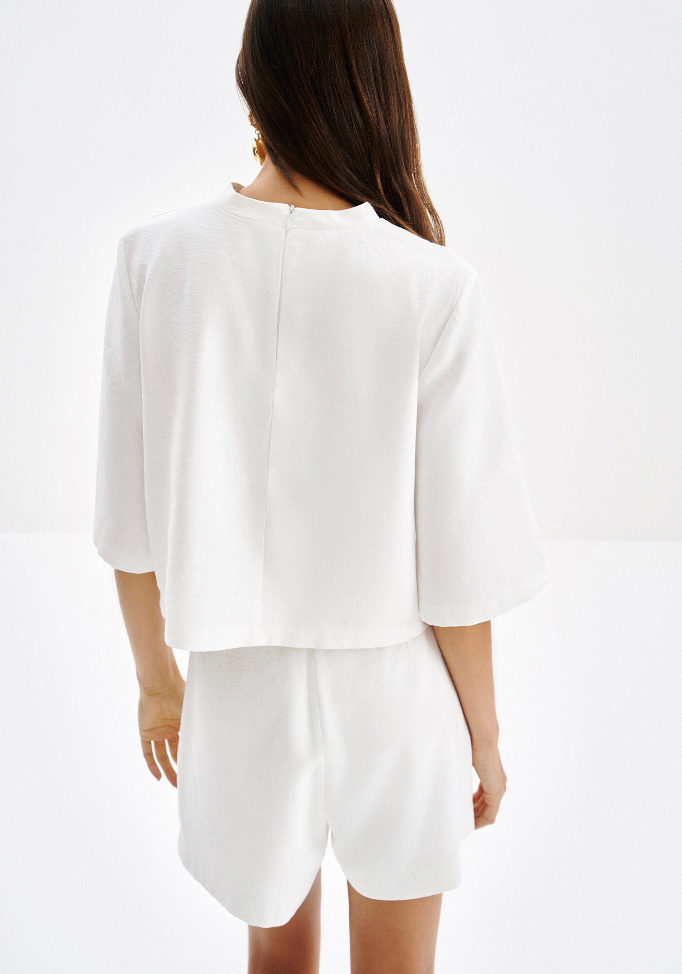 Blusa M&aacute;xi Mangas com Gola, , large.