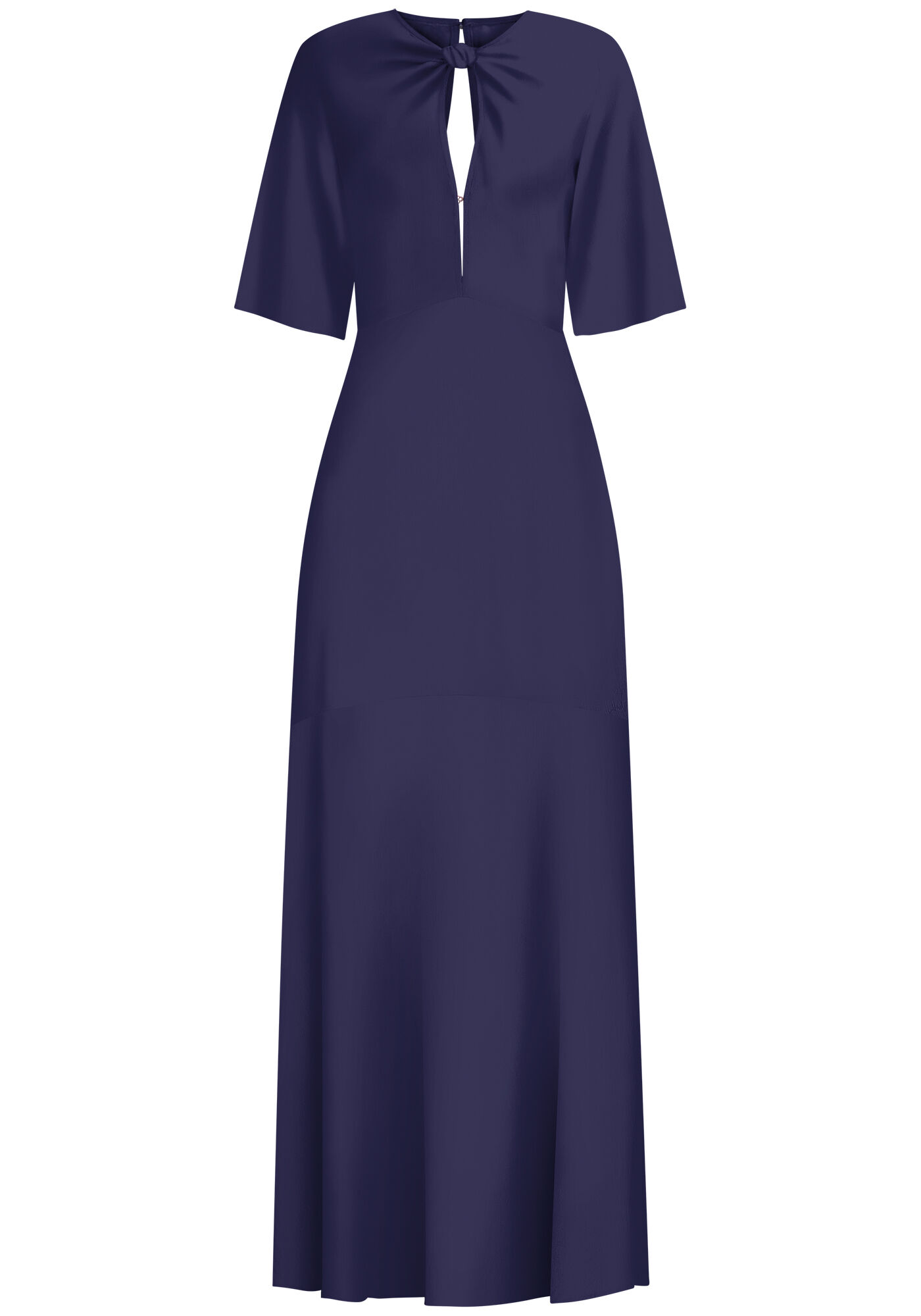 Vestido Longo em Viscose com Cut Decote, , large.