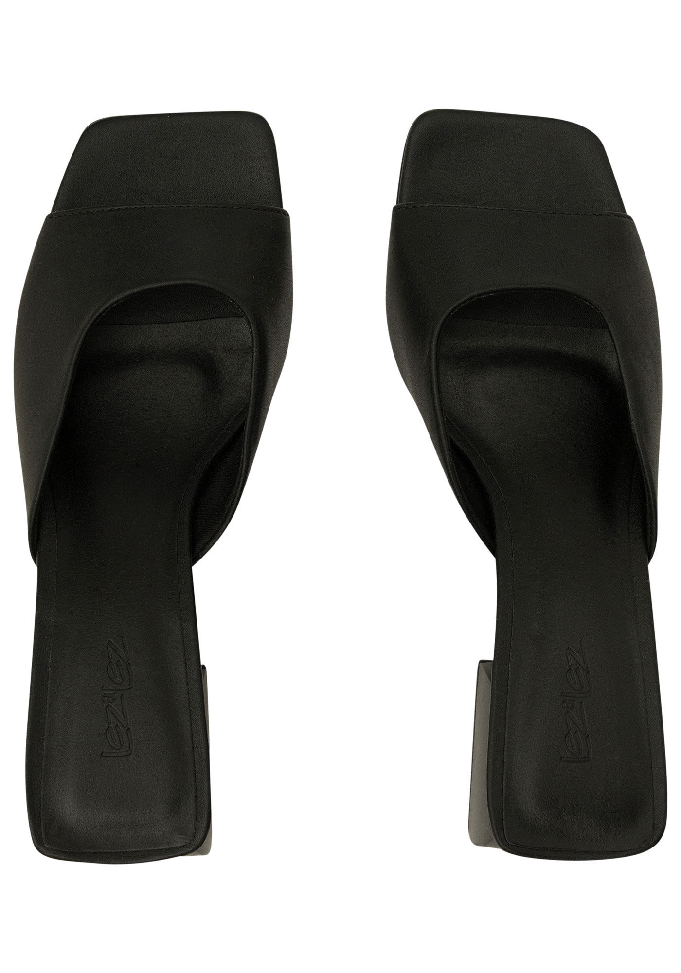 Sand&aacute;lia Mule Assim&eacute;trica com Salto Bloco, , large.