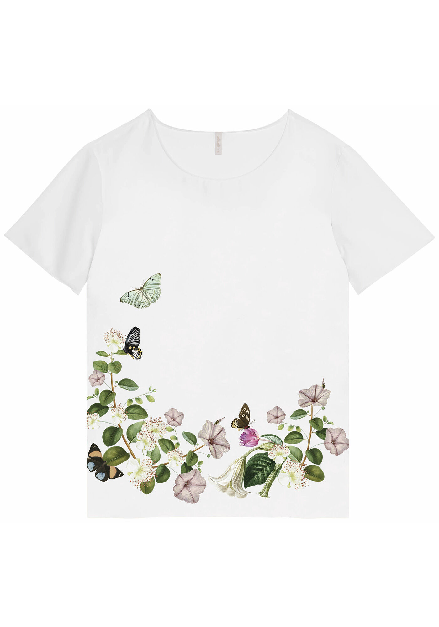 Blusa Estampada em Tecido Plano com Manga Curta, , large.
