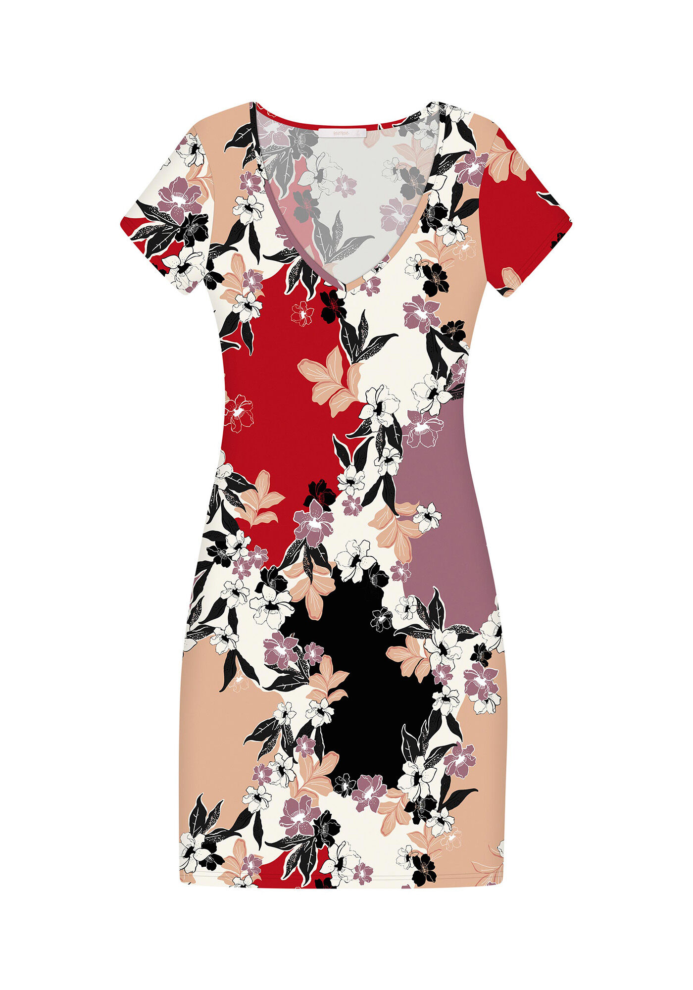 Vestido Decote V Estampa, , large.