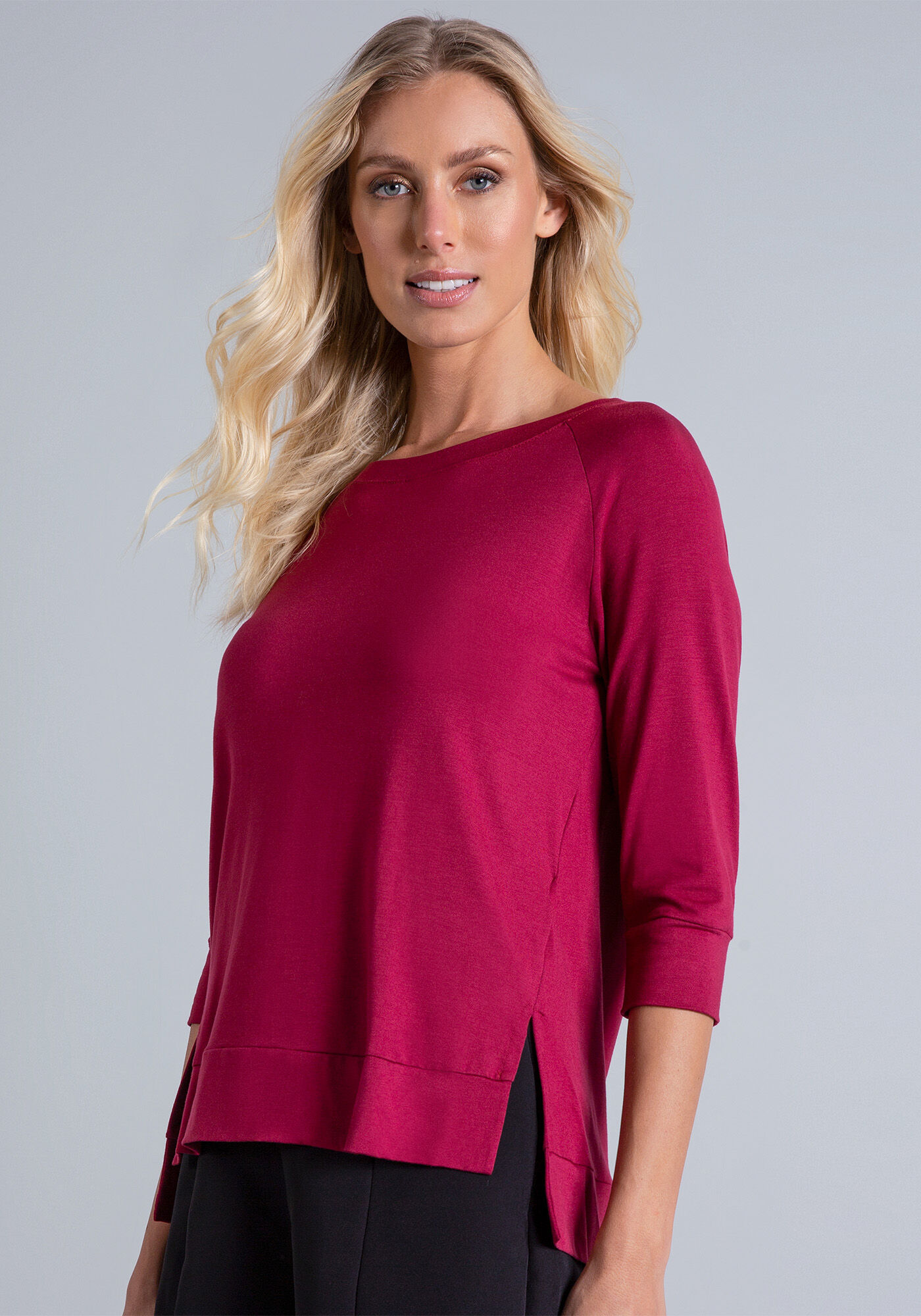 Blusa Mangas 3/4 B&aacute;sica, , large.