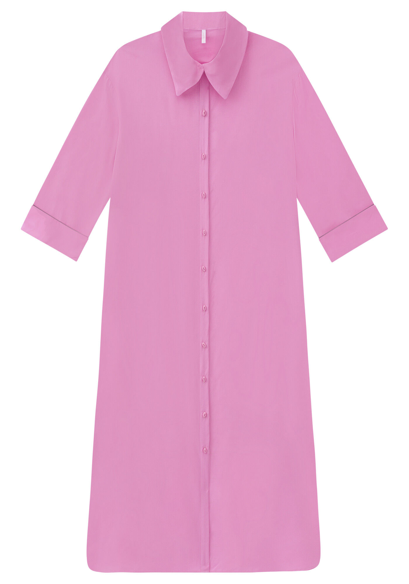 Vestido Midi Sa&iacute;da de Praia em Viscose Chemise, , large.