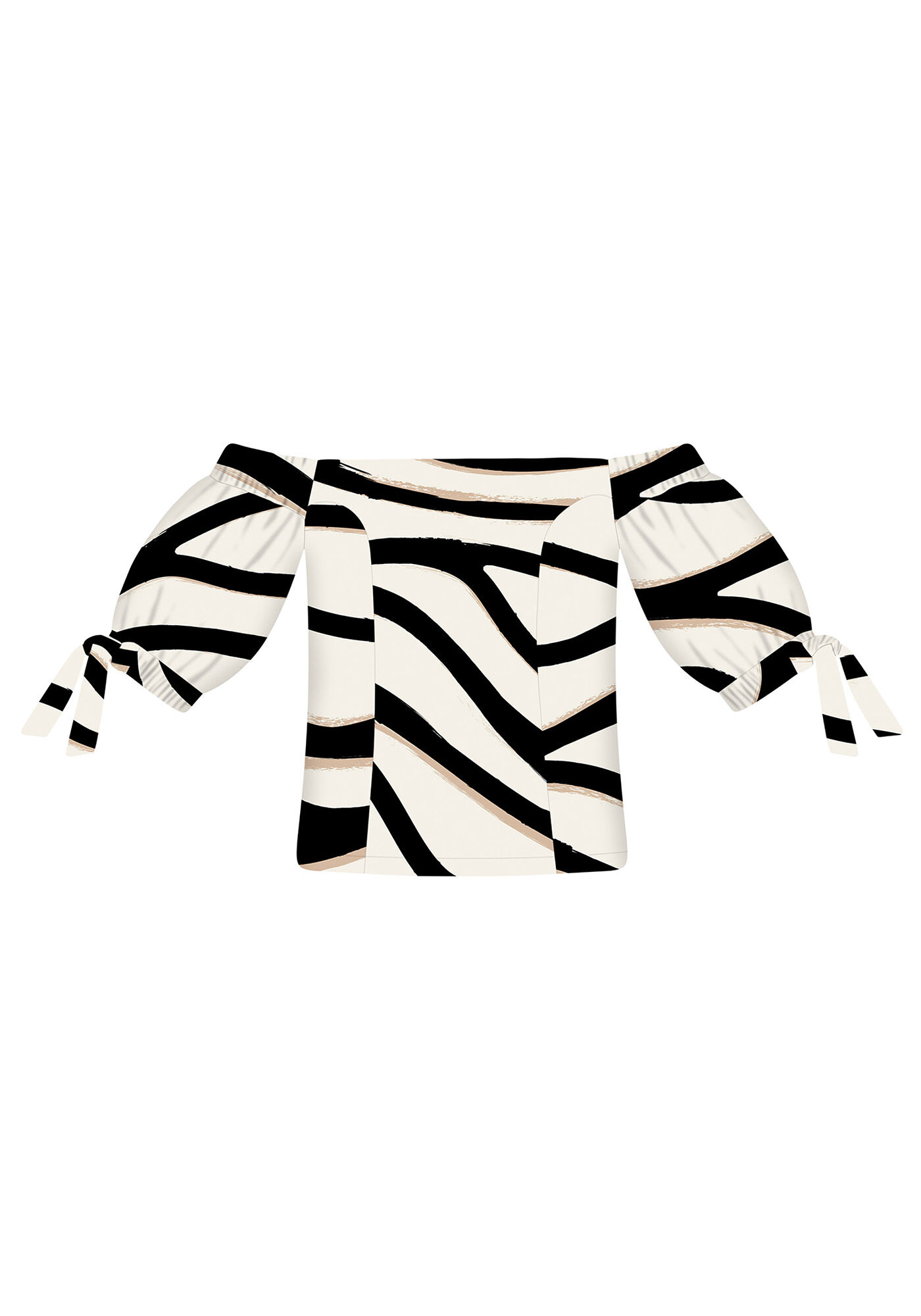 Blusa ombro a ombro em tecido, , large.