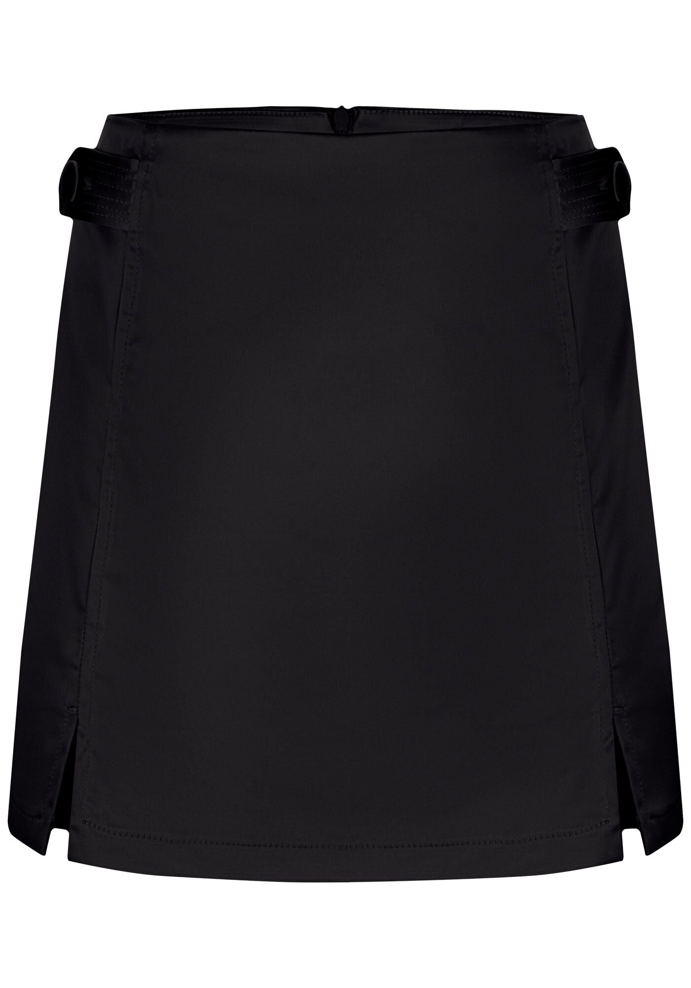 Saia Curta em Tecido Acetinado com Detalhe Lateral, , large.