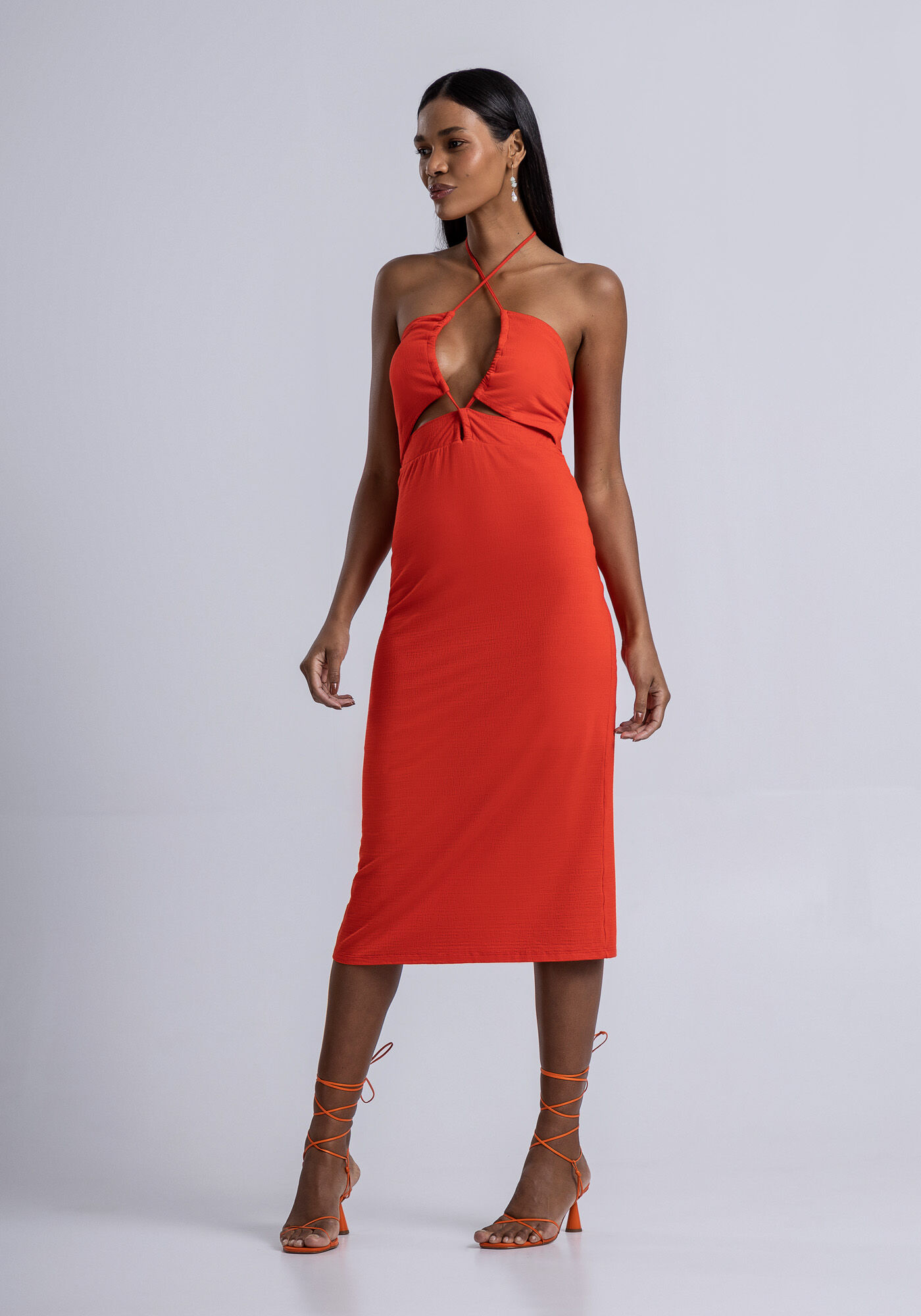 Vestido frente unica malha sales