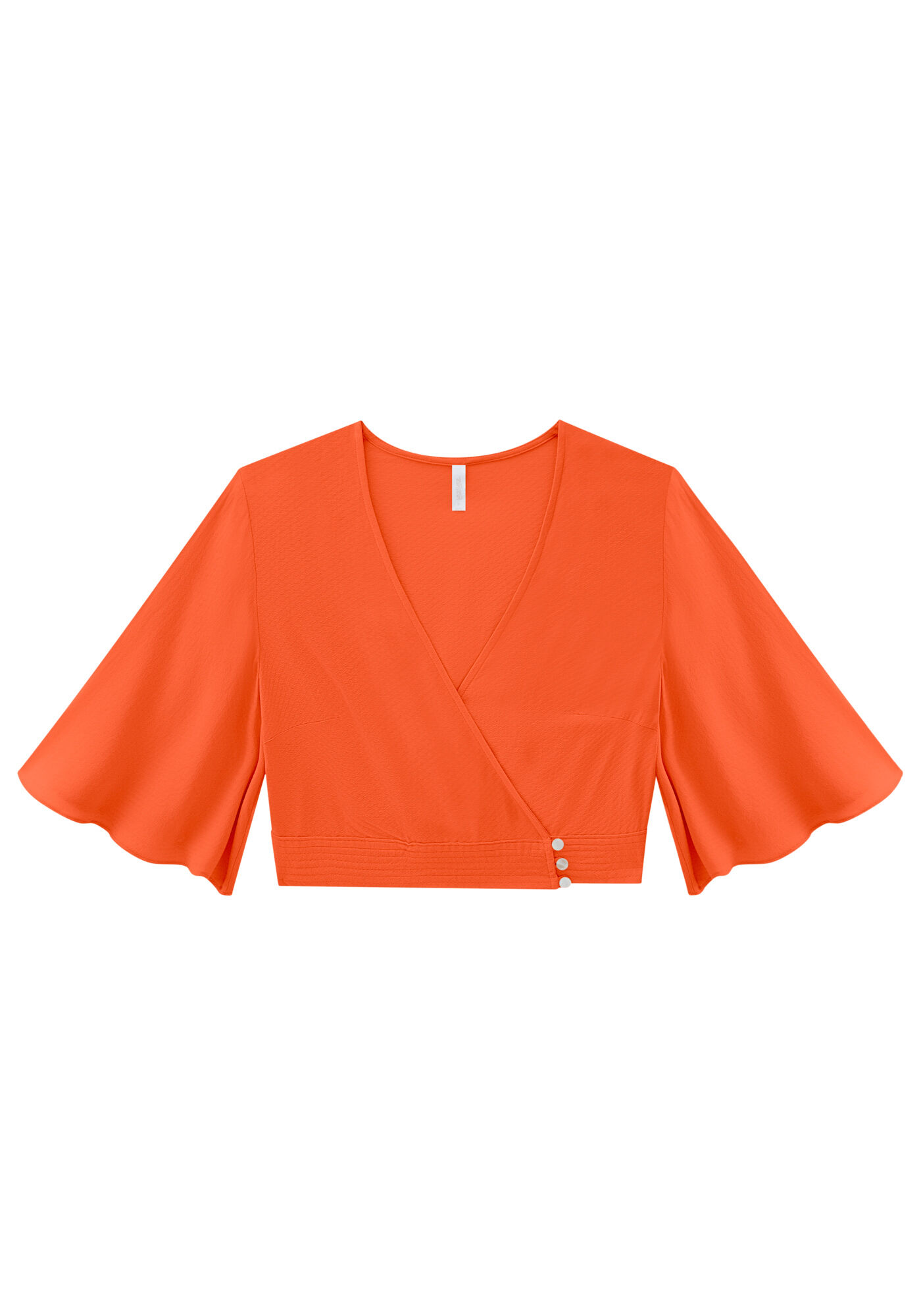 Blusa Cropped com Detalhe Bot&otilde;es, , large.