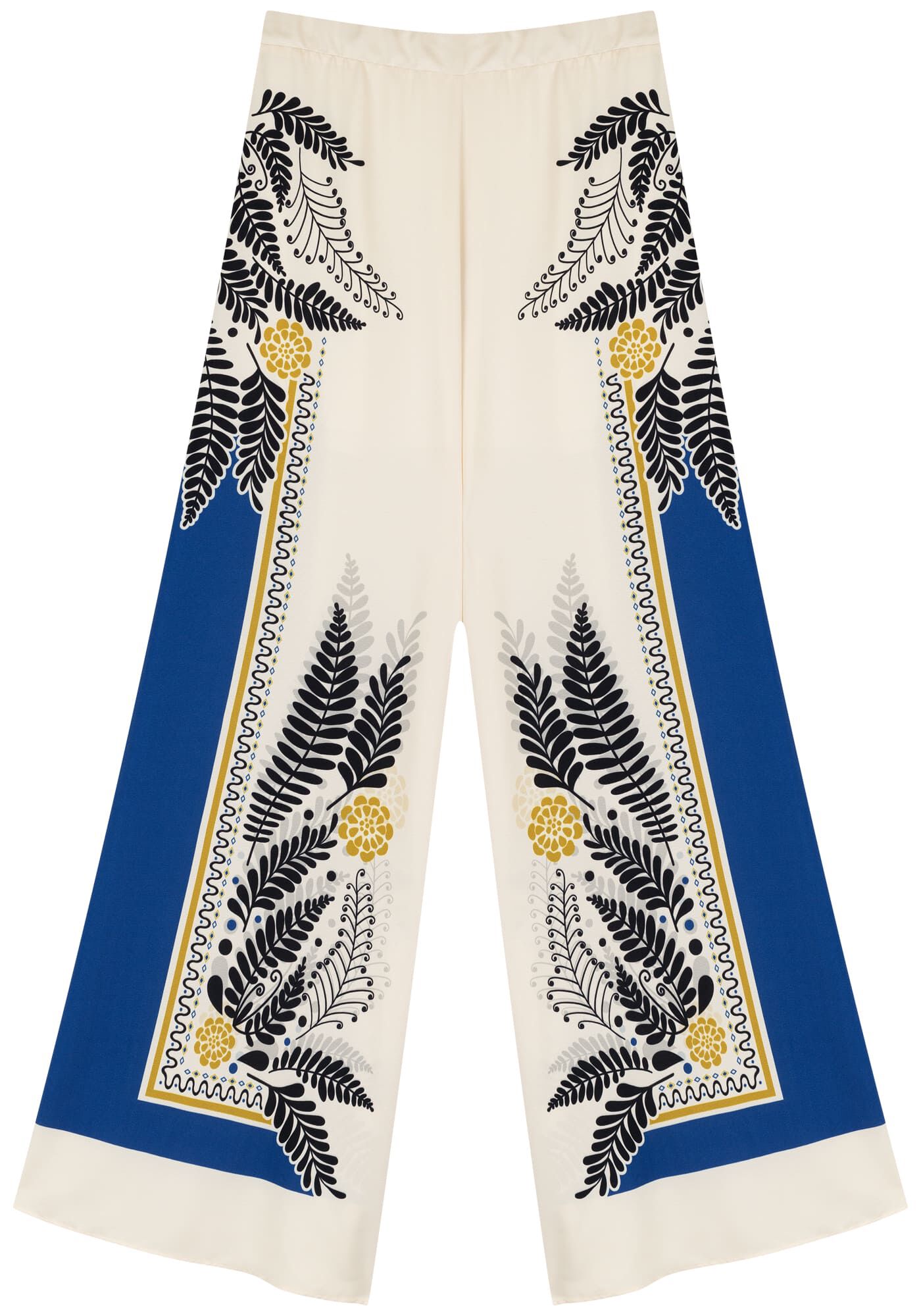 Cal&ccedil;a Pantalona De Cintura Alta Com C&oacute;s El&aacute;stico, , large.