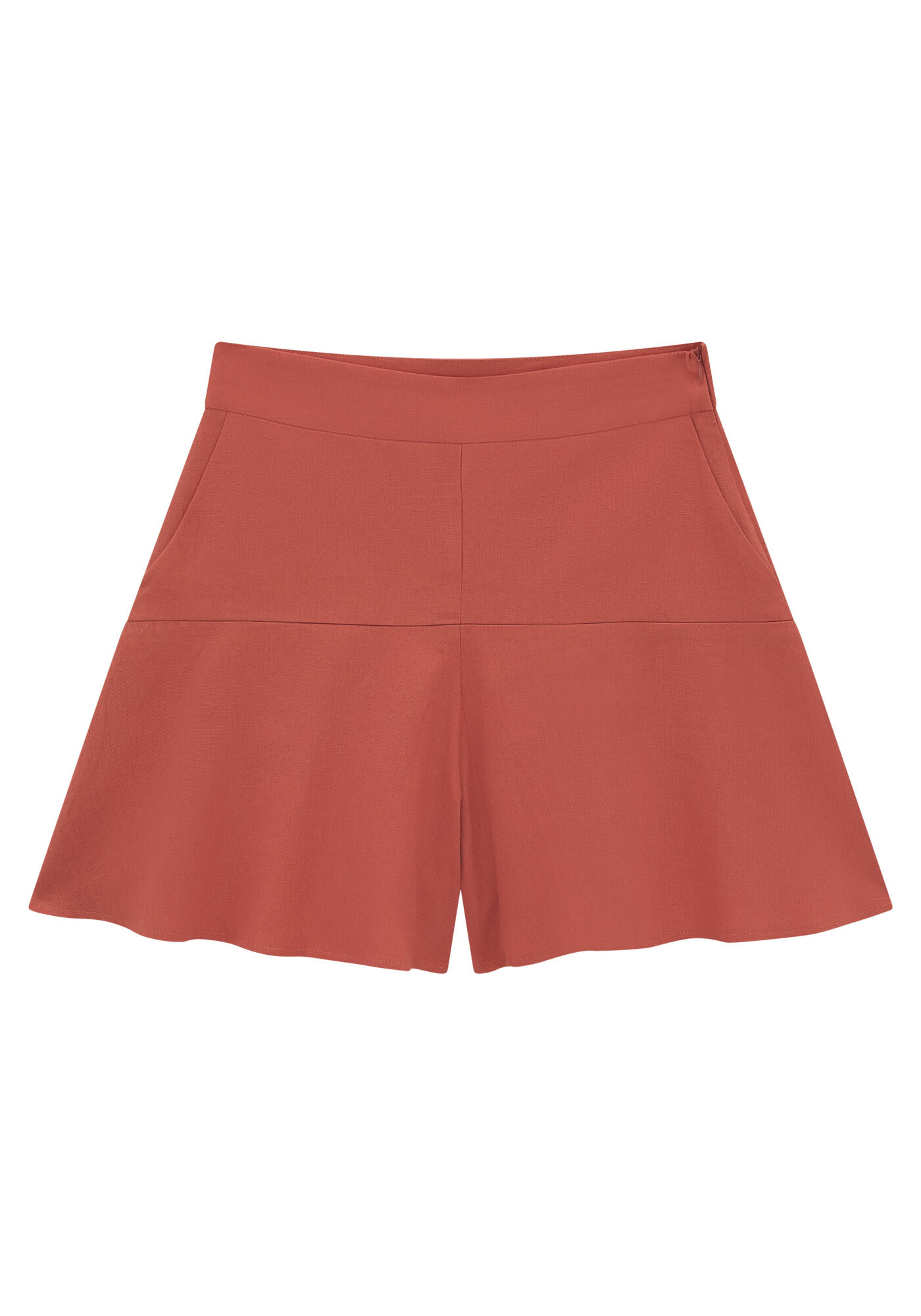 Shorts God&ecirc; em Linho com Cintura Alta, , large.