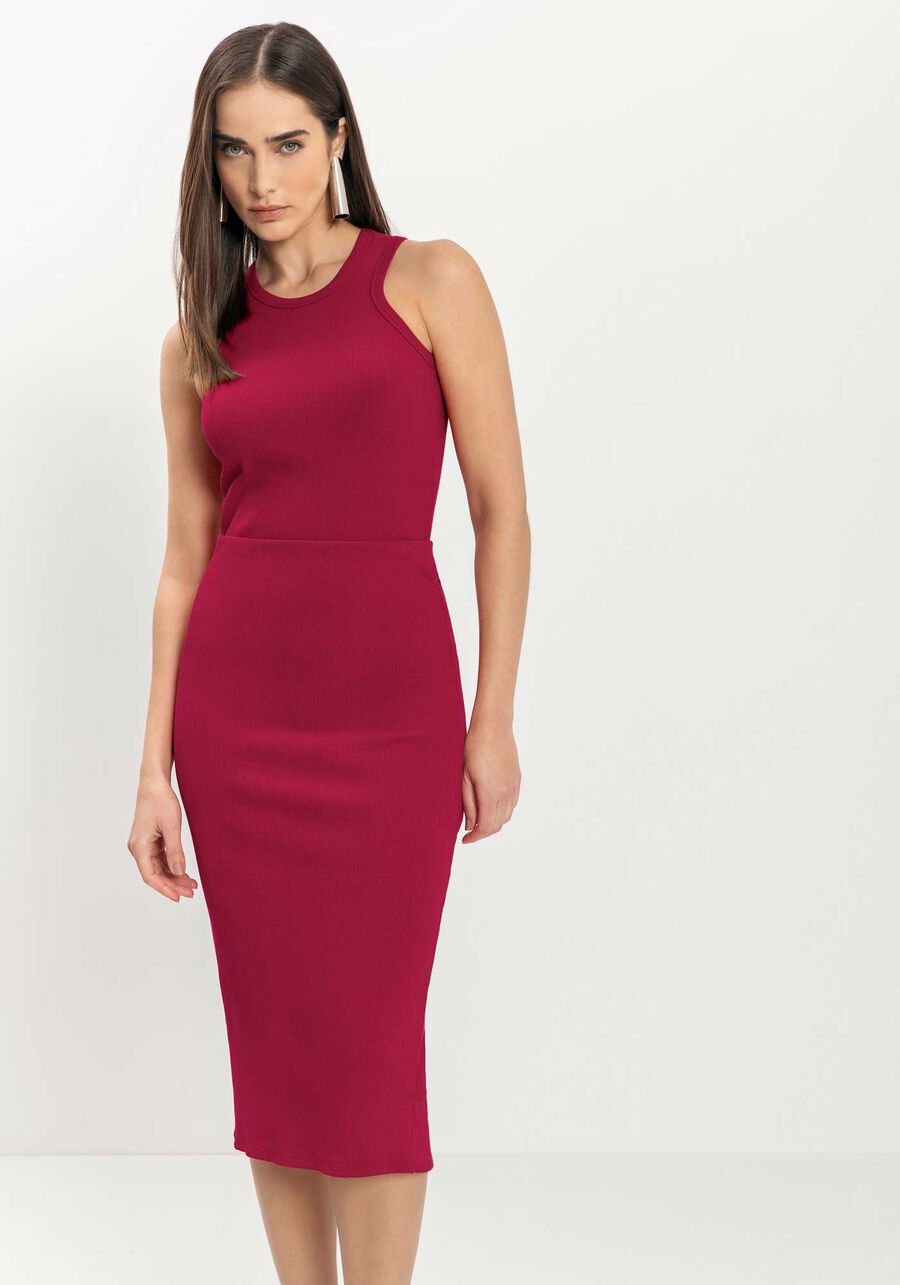 Saia Midi Com Cintura Alta Em Malha Canelada, . Saia Midi Com Cintura Alta Em Malha Canelada, , large.