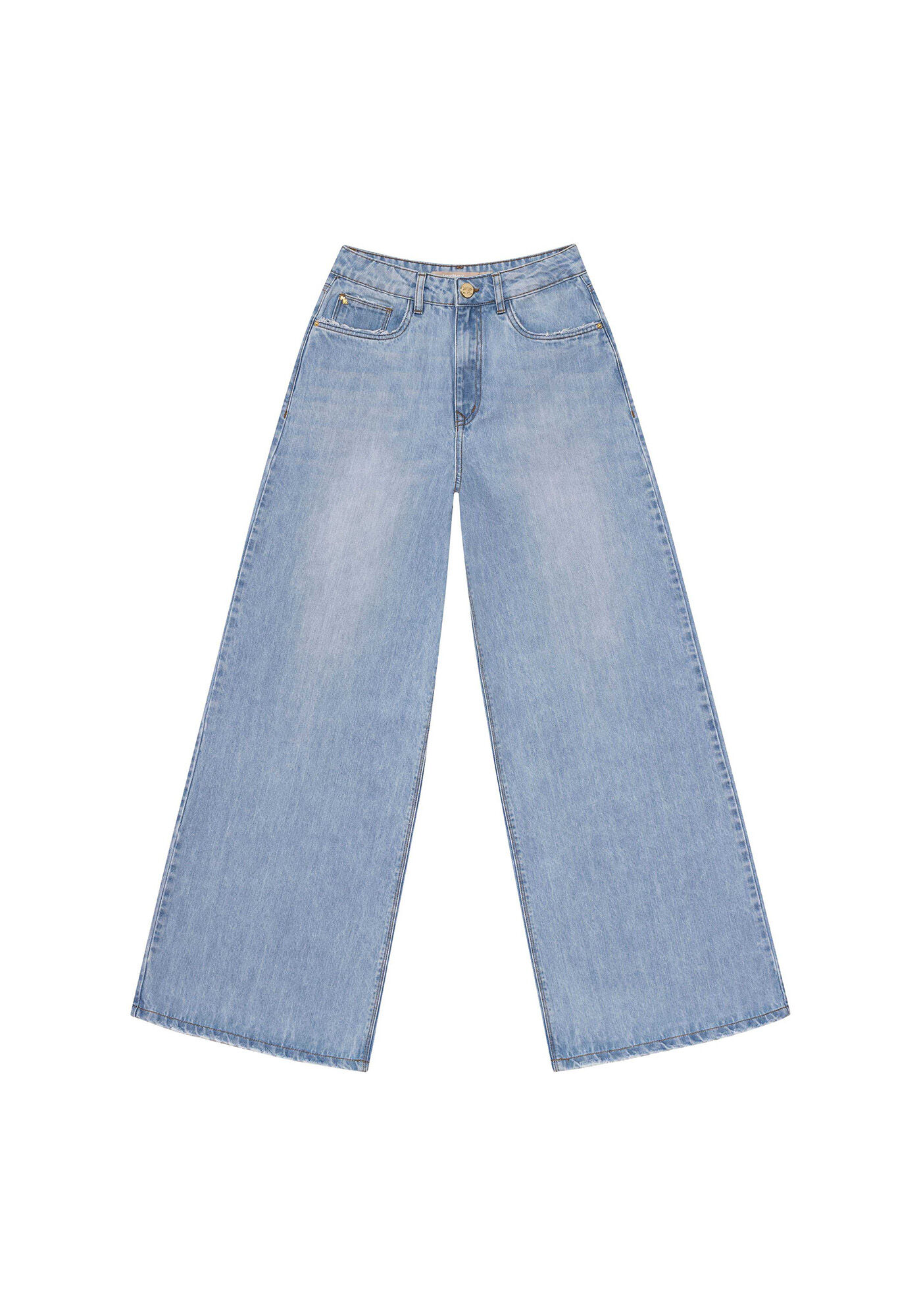 Cal&ccedil;a Jeans Wide Leg Cintura Alta, JEANS, large.