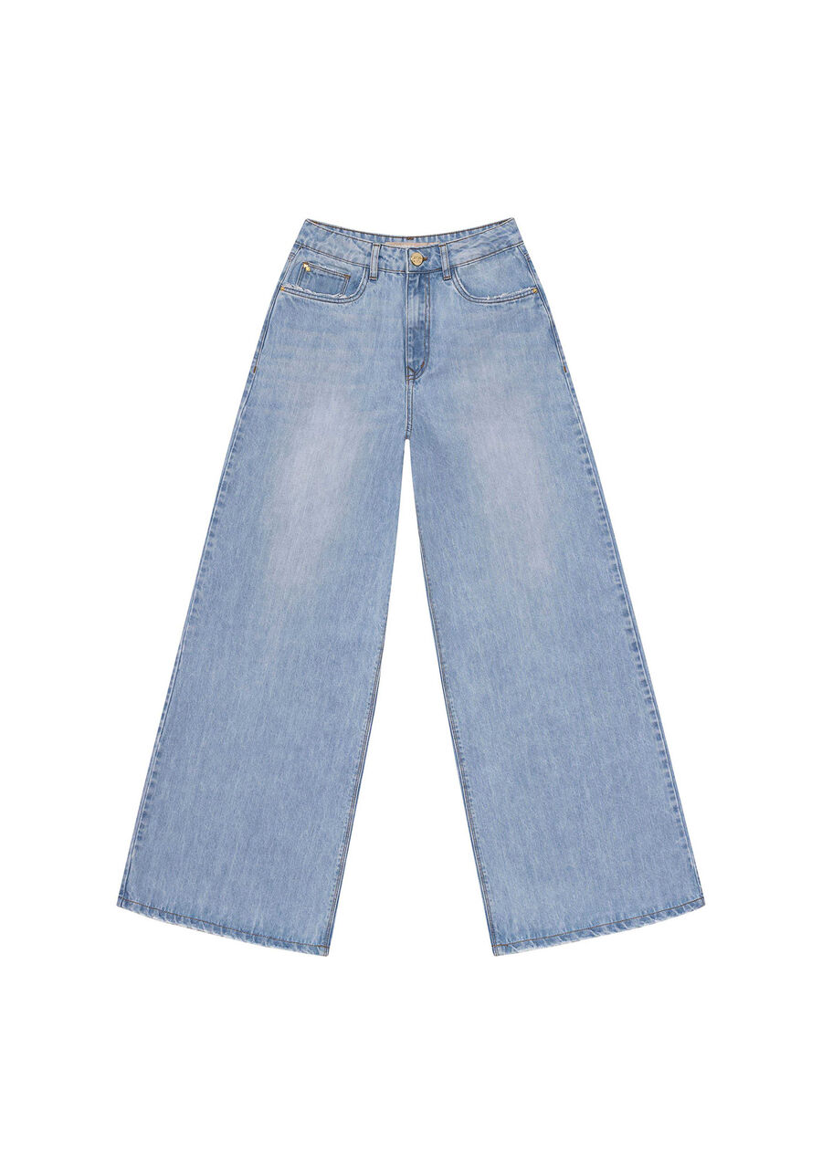 Calça Jeans Wide Leg Cintura Alta, . Calça Jeans Wide Leg Cintura Alta, , large.