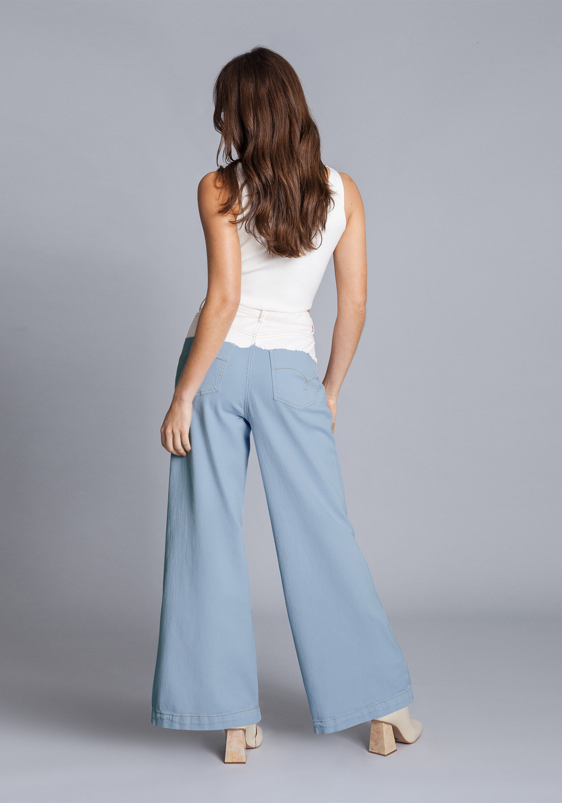 Calça Wide Leg Tingimento, . Calça Wide Leg Tingimento, , large.