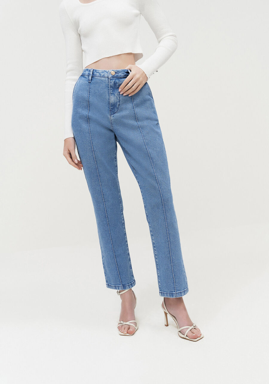 Calça Jeans Slim Alfaiataria Cropped, . Calça Jeans Slim Alfaiataria Cropped, , large.