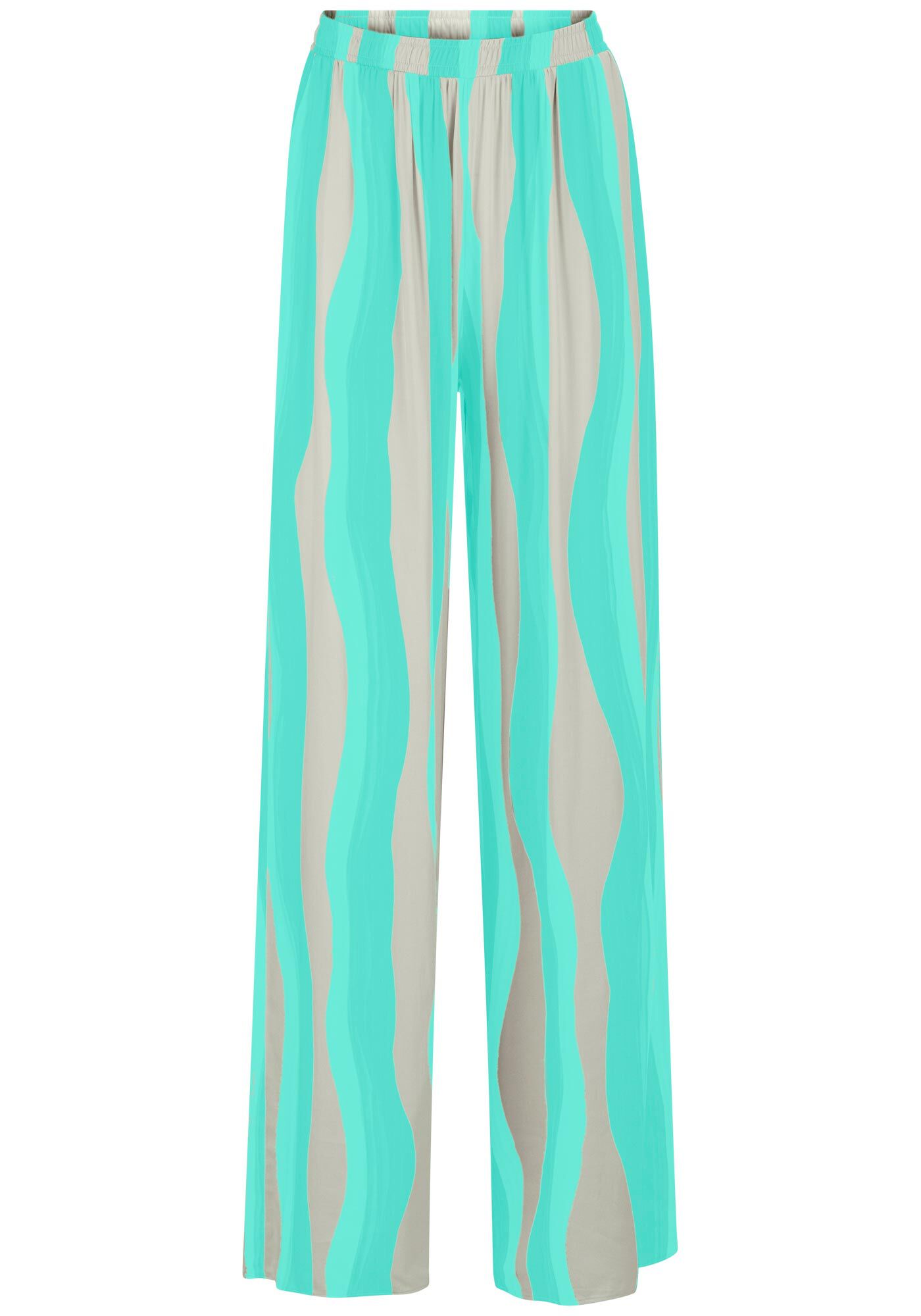 Cal&ccedil;a Pantalona em Viscose Estampada com El&aacute;stico, , large.