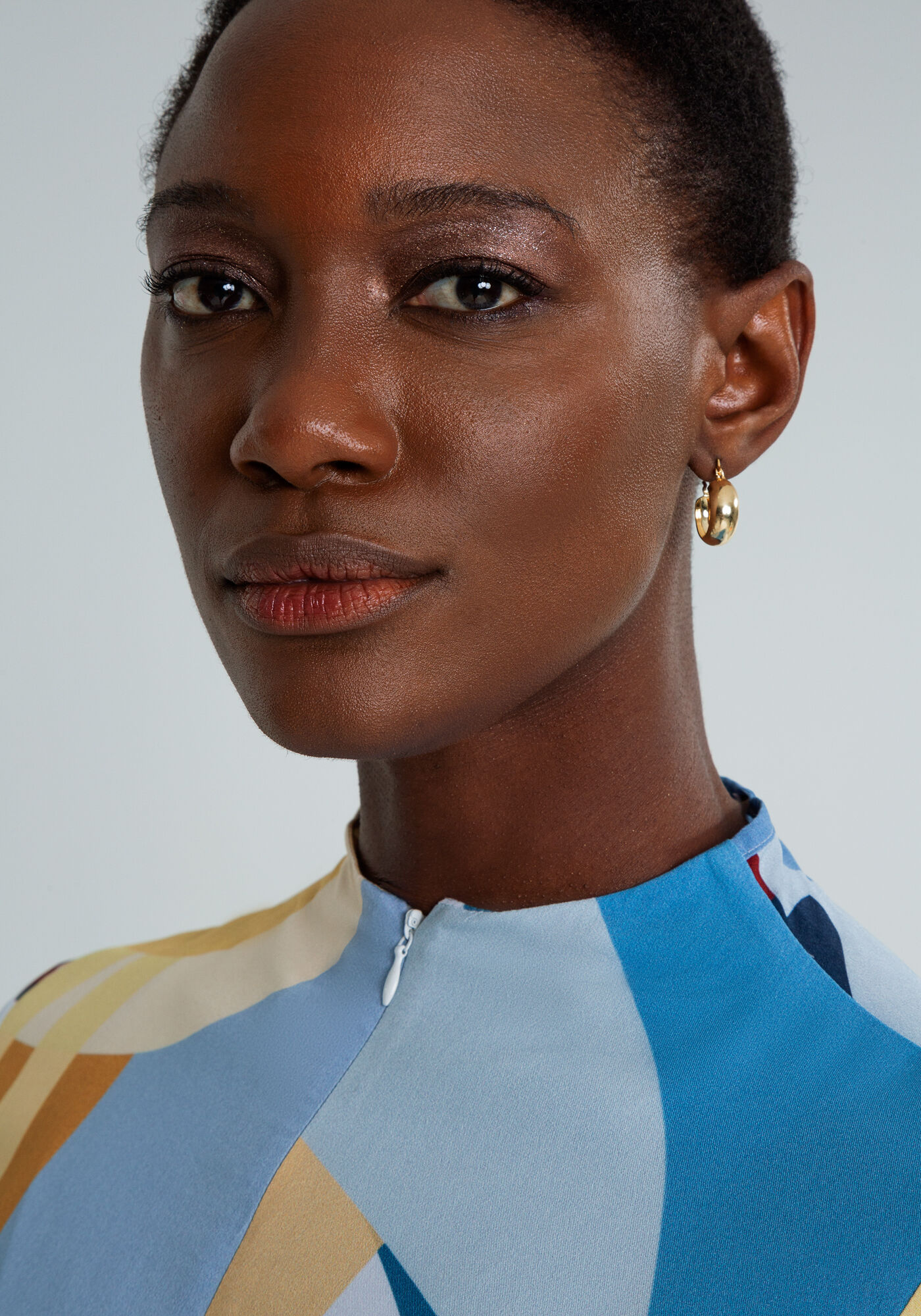 Vestido Curto Manga Longa Z&iacute;per, , large.