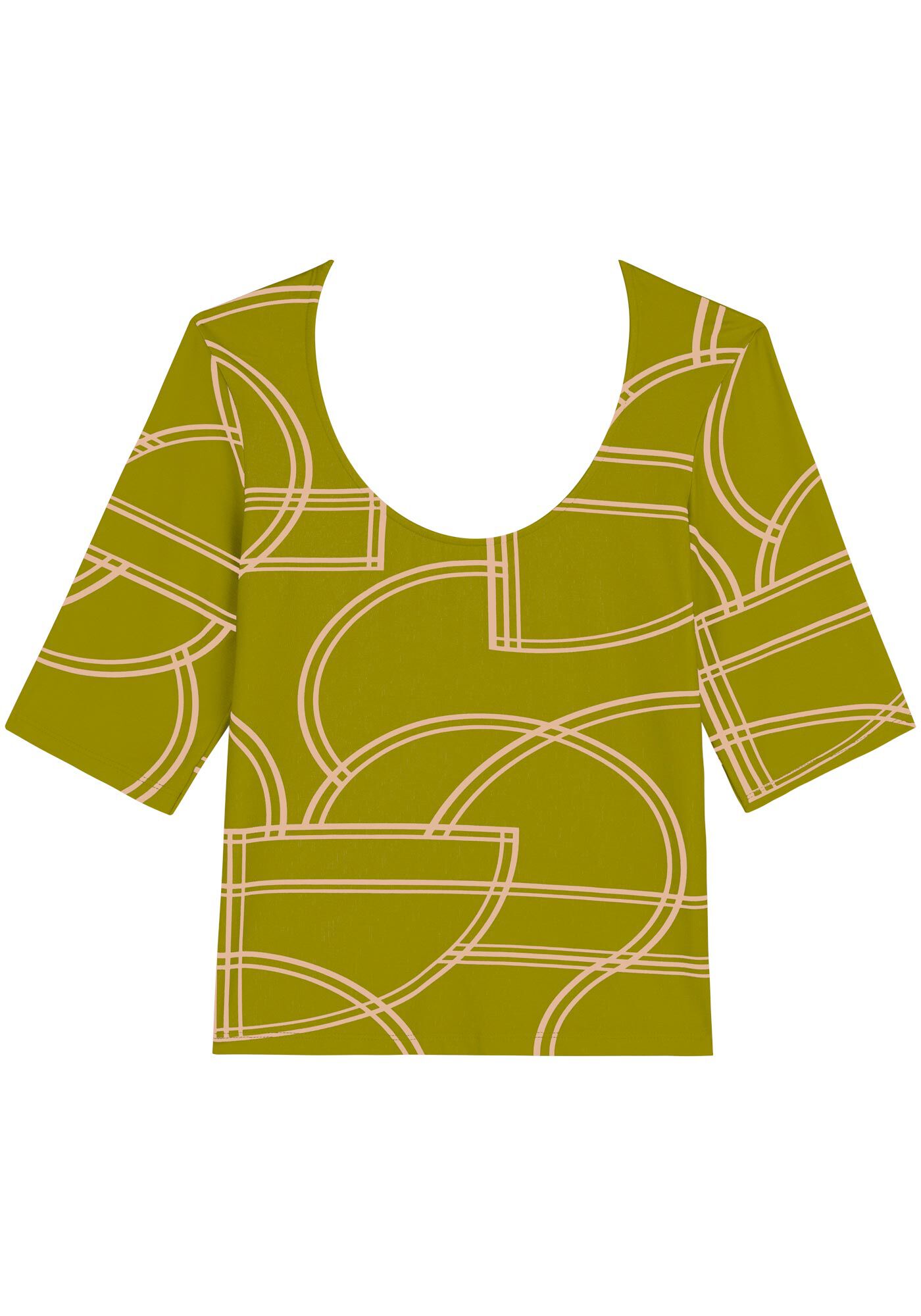 Blusa De Mangas M&eacute;dias Em Malha De Viscose Com Elastano, , large.