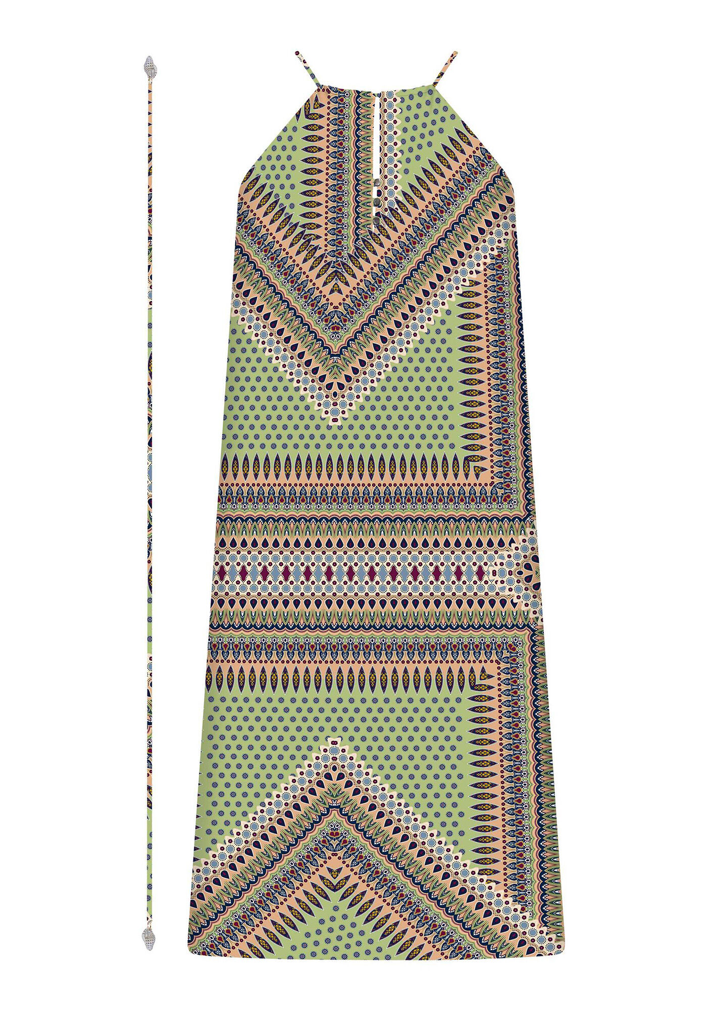 Vestido M&iacute;di com Cinto, , large.