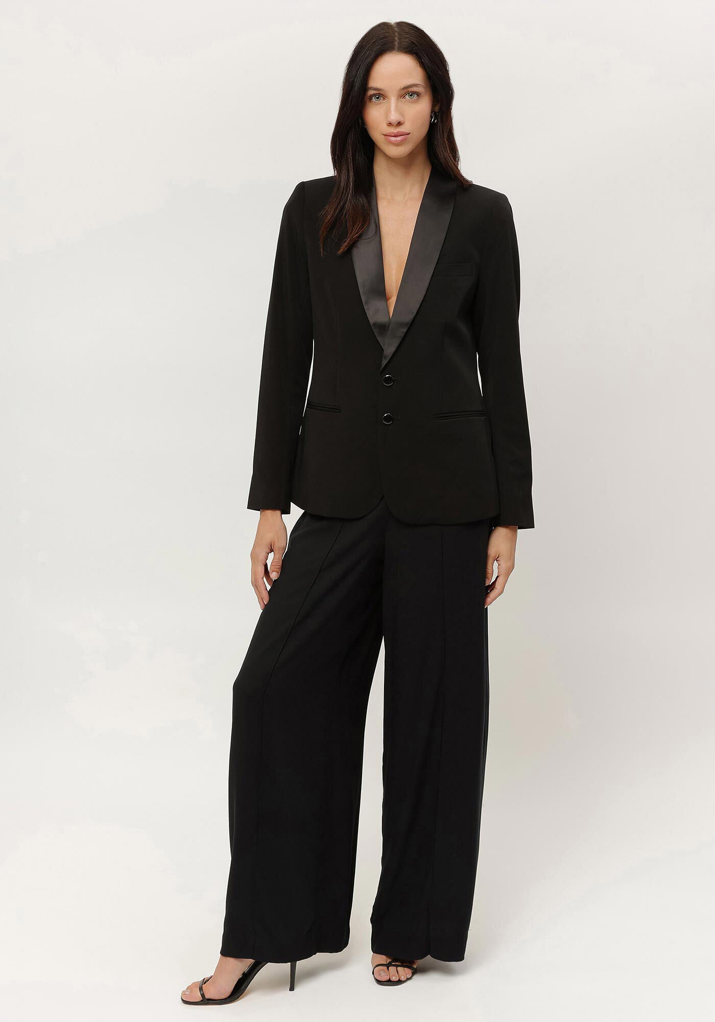 Blazer Alfaiataria com Gola Acetinada, , large.