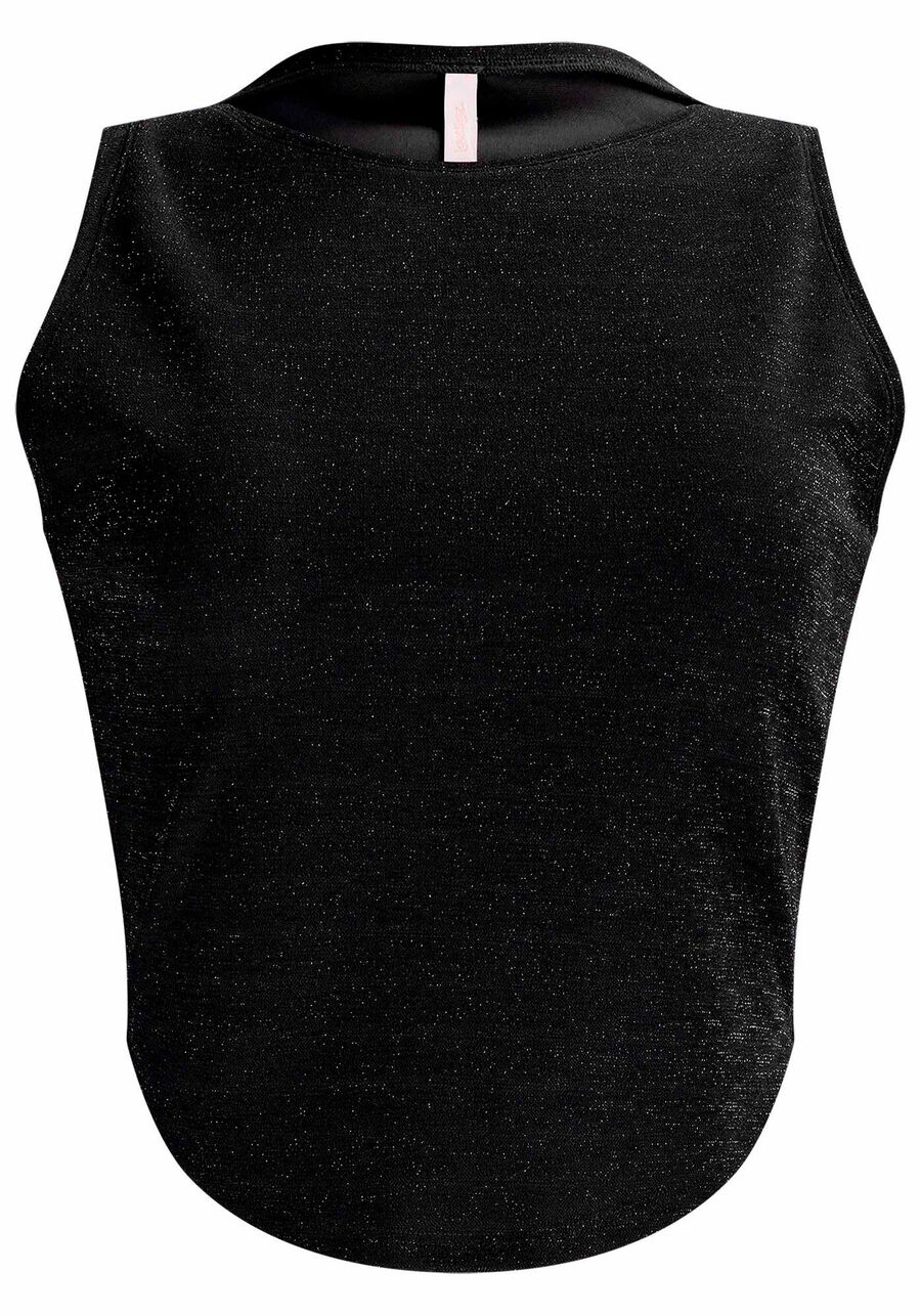 Regata Cropped em Malha Lurex, . Regata Cropped em Malha Lurex, , large.