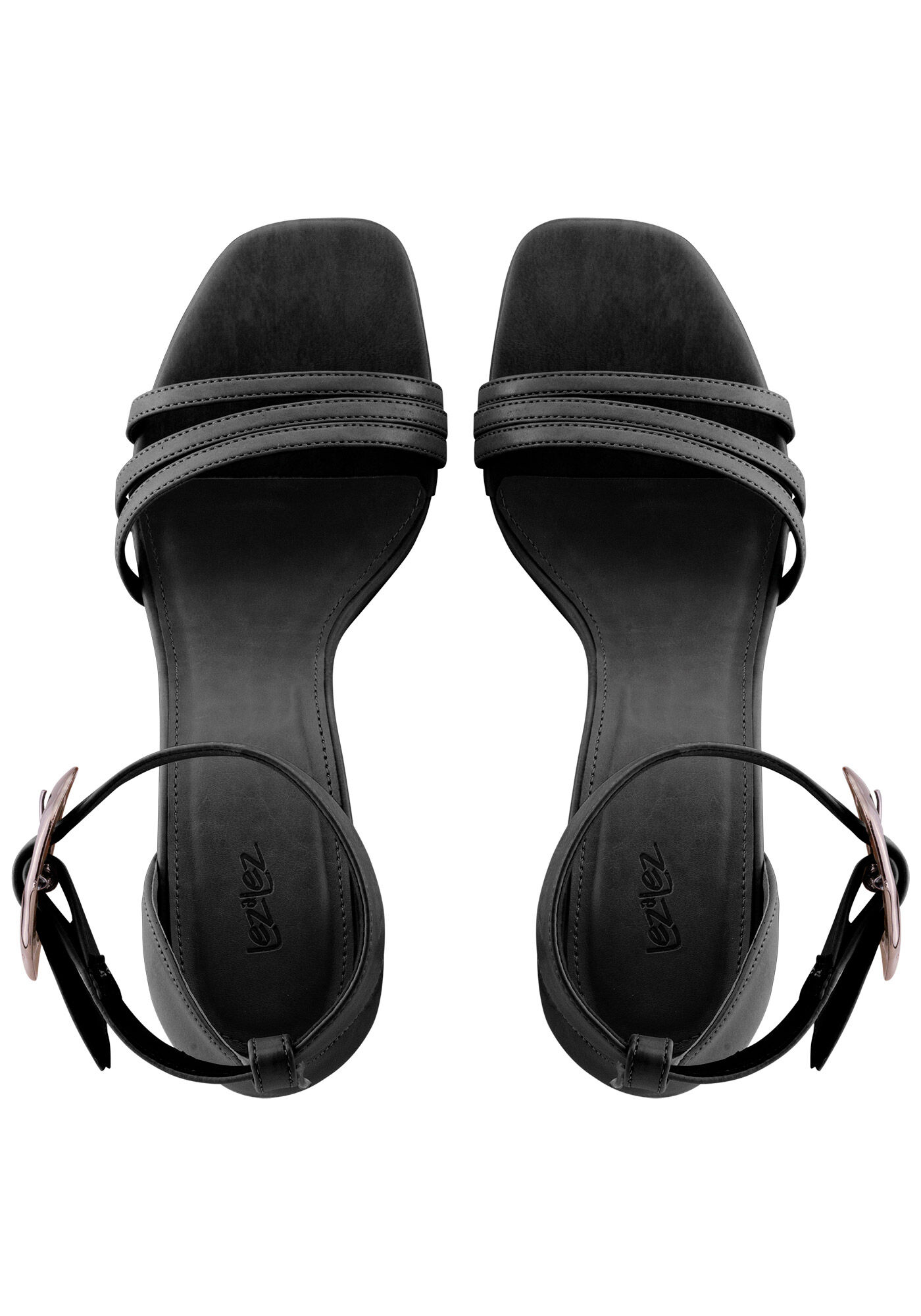 Sand&aacute;lia Salto M&eacute;dio Bloco com Detalhe Fivela, , large.