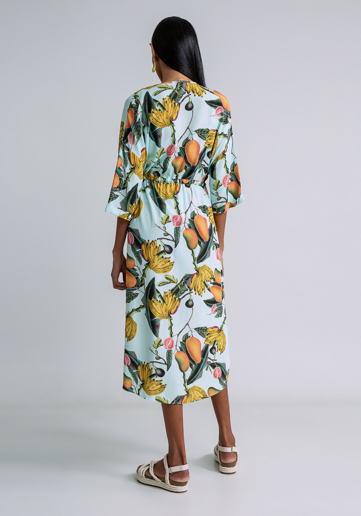 Vestido Midi Sa&iacute;da de Praia Estampa, BEM ESTAR, large.