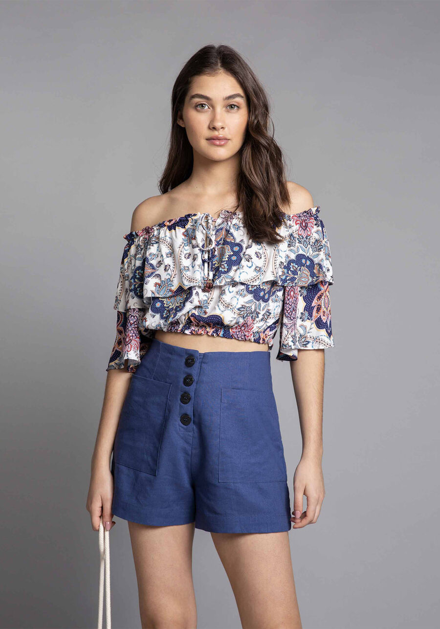 Blusa Ombro a Ombro Cropped, . Blusa Ombro a Ombro Cropped, , large.