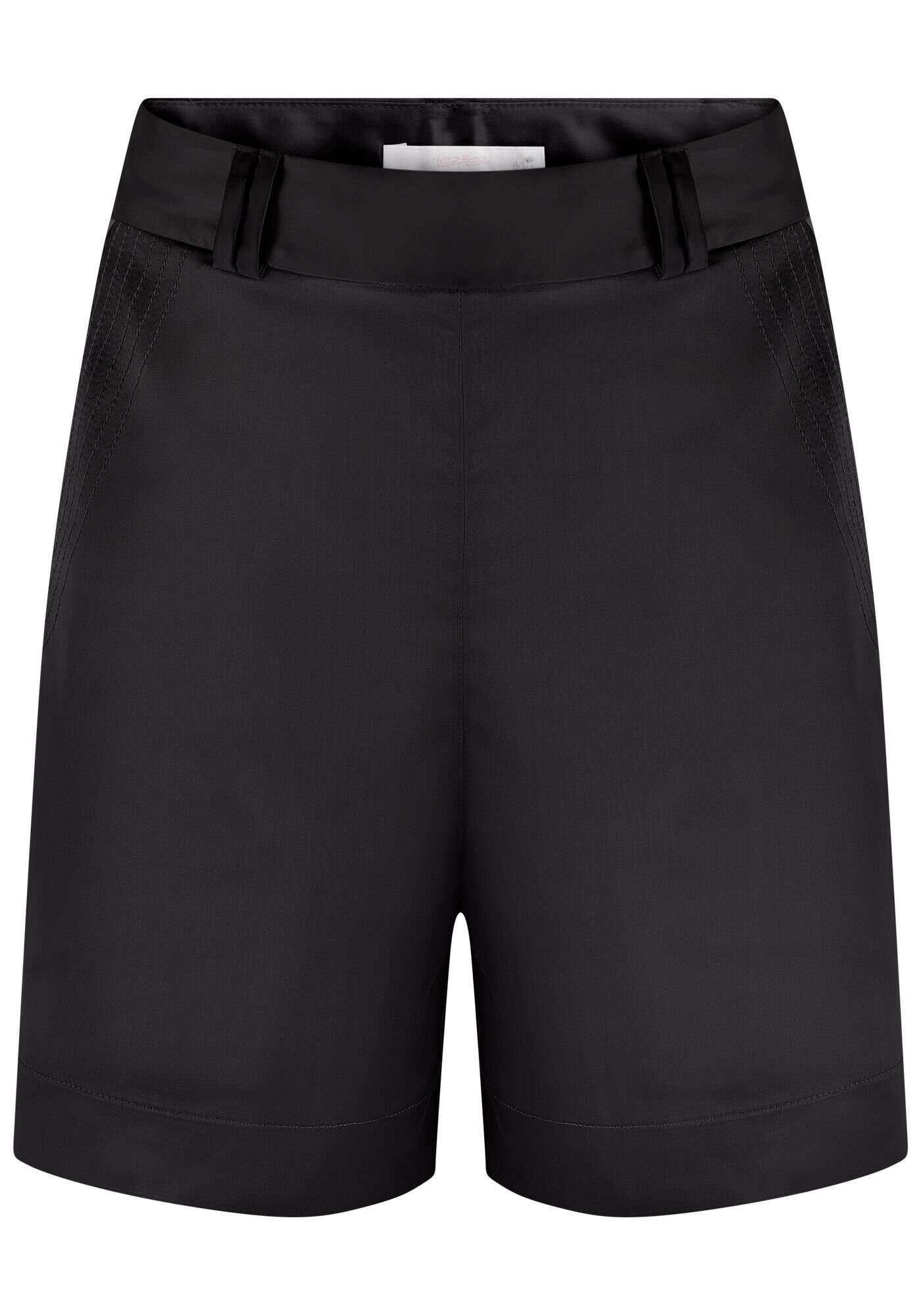 Shorts Alfaiataria em Tecido Acetinado Alongado, , large.