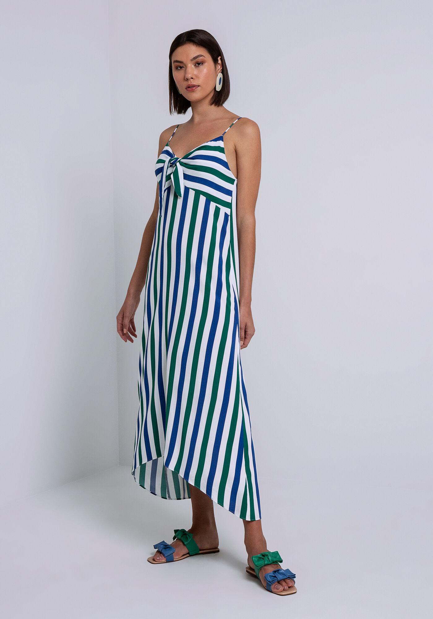 Vestido Midi em Viscose com La&ccedil;o, ALTO DO MOURA, large.