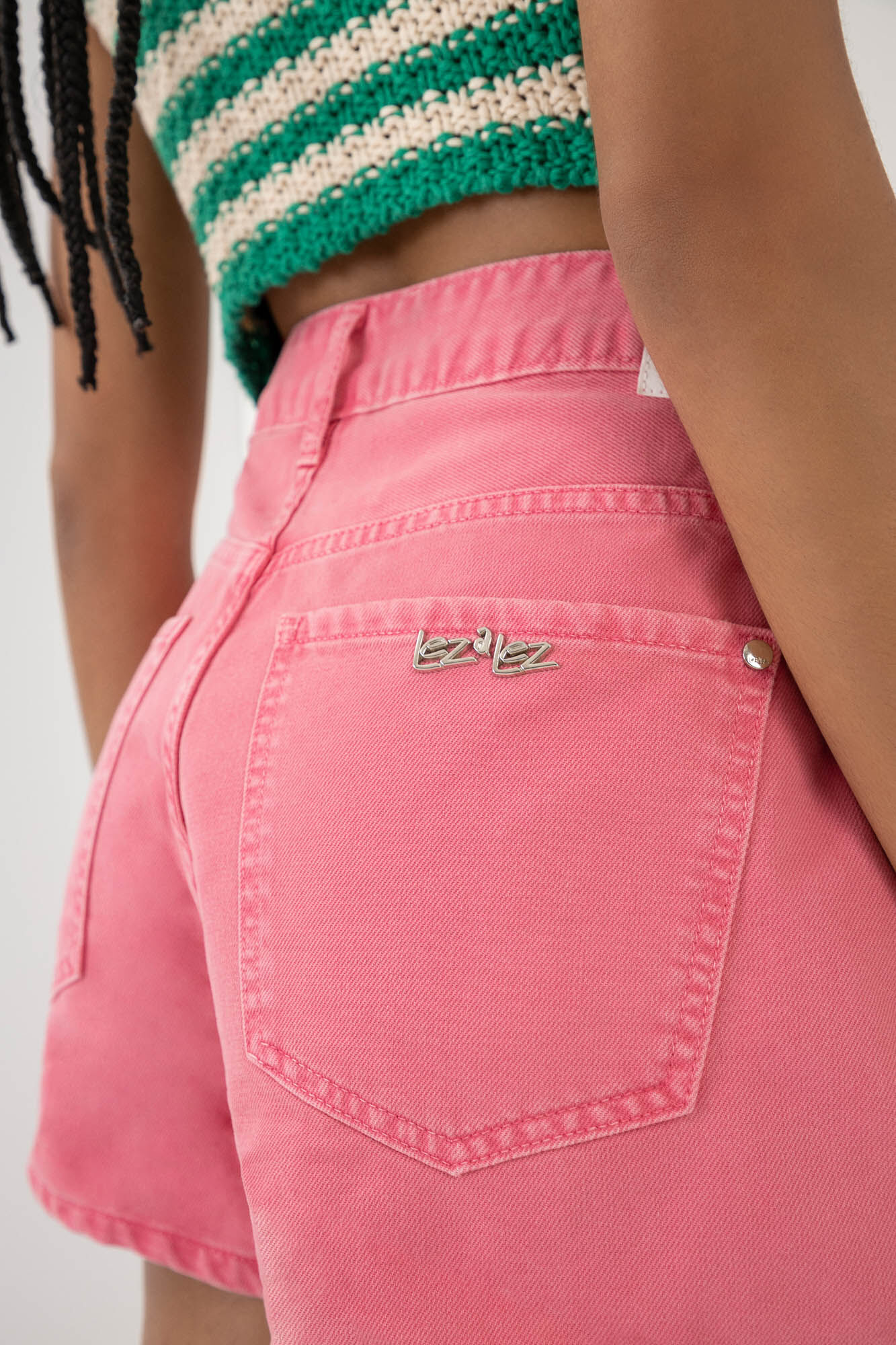 Short de sarja cintura alta new arrivals