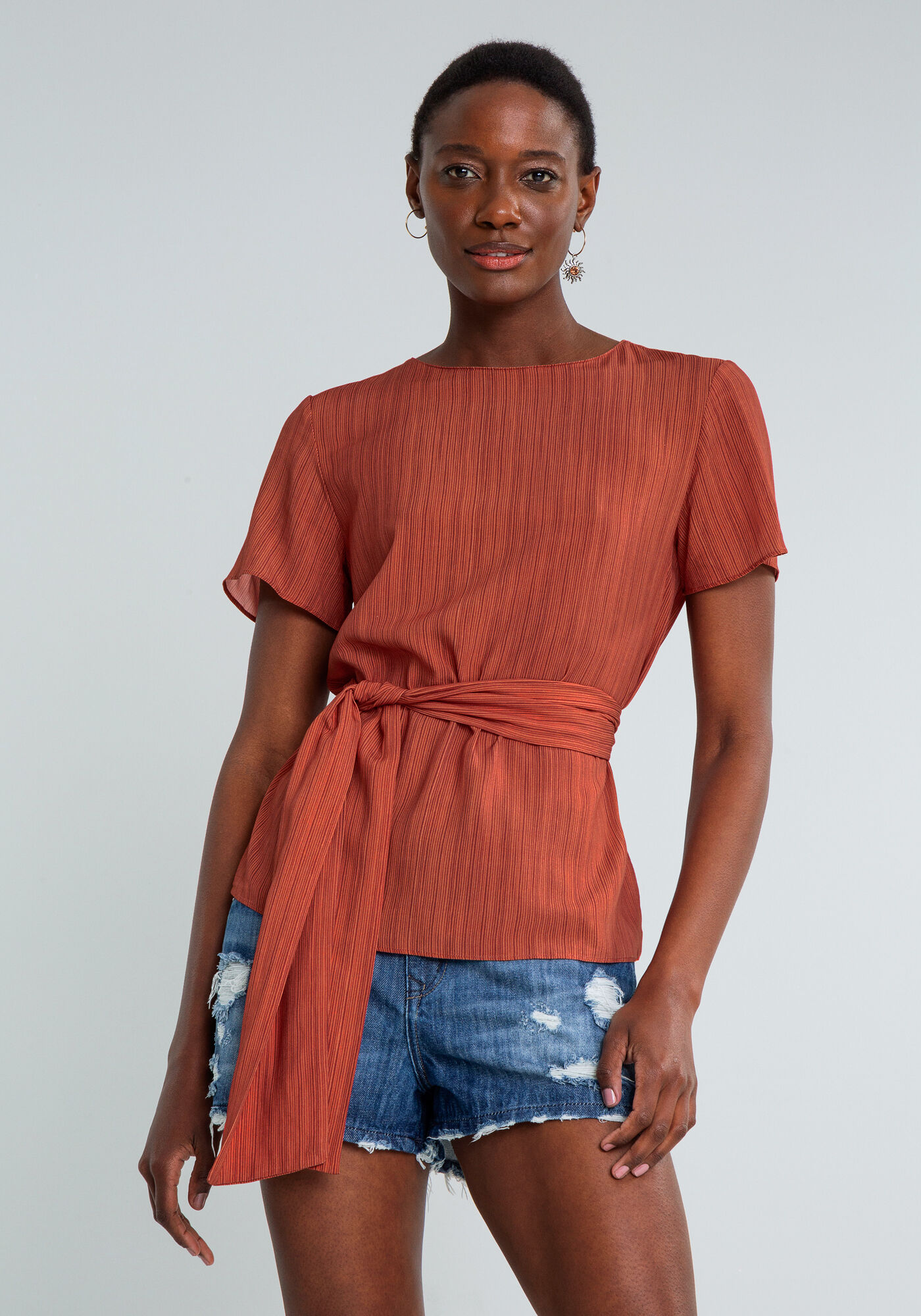 Blusa com Faixa Estampa, LINHAS, large.