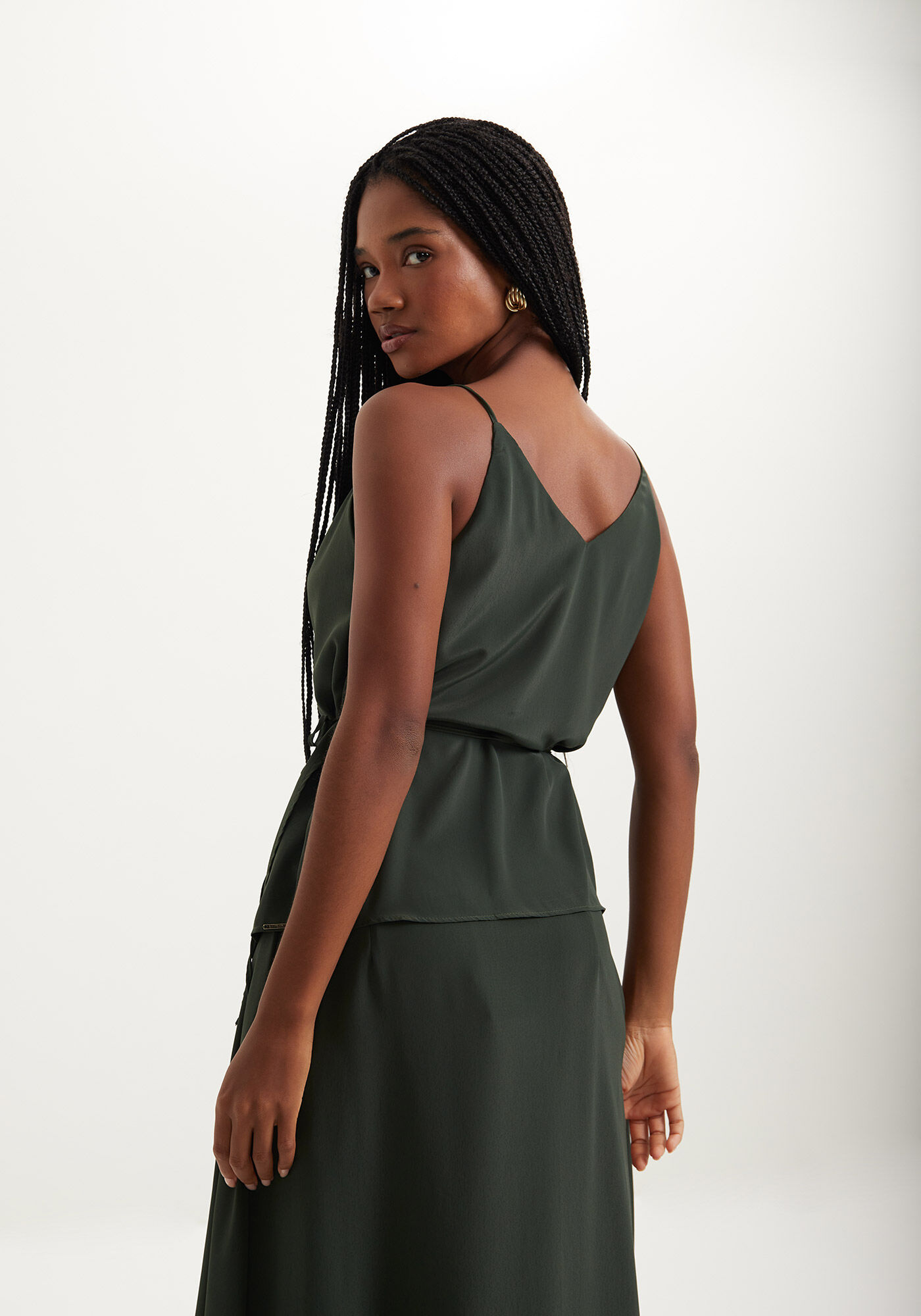 Blusa De Al&ccedil;as Com Decote Degag&ecirc; E Amarra&ccedil;&atilde;o Lateral, , large.