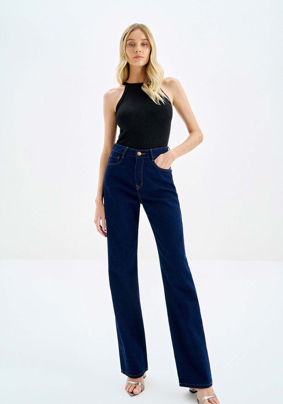 Calça Jeans Reta Cintura Alta Sustentável, . Calça Jeans Reta Cintura Alta Sustentável, , large.