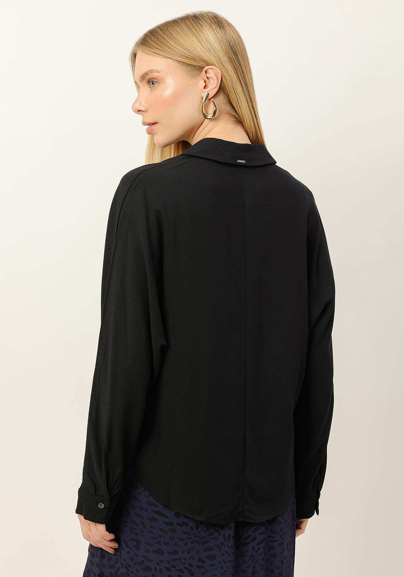 Camisa Manga Longa em Crepe, , large.