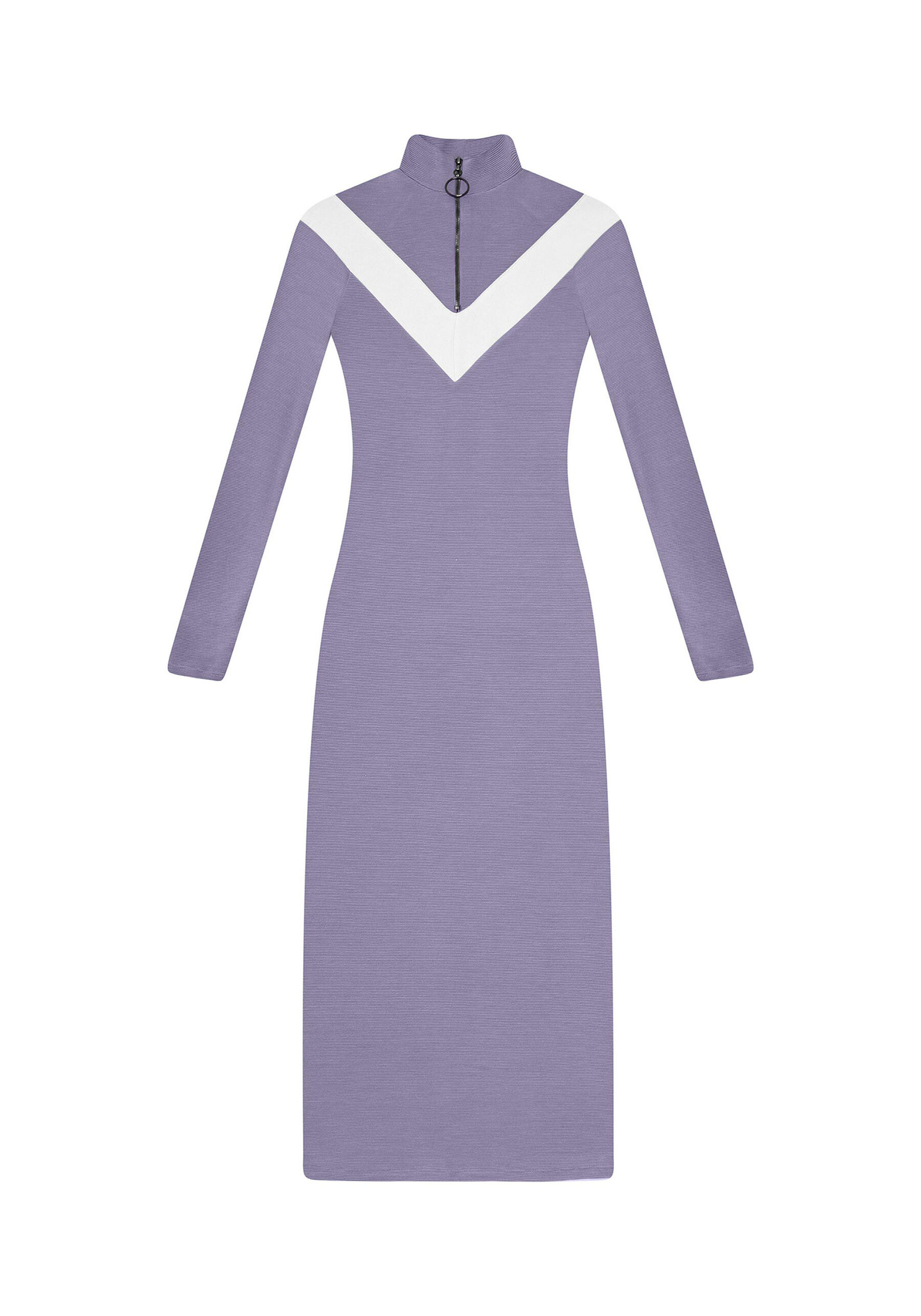 Vestido Mídi Gola Alta Zíper, . Vestido Mídi Gola Alta Zíper, , large.