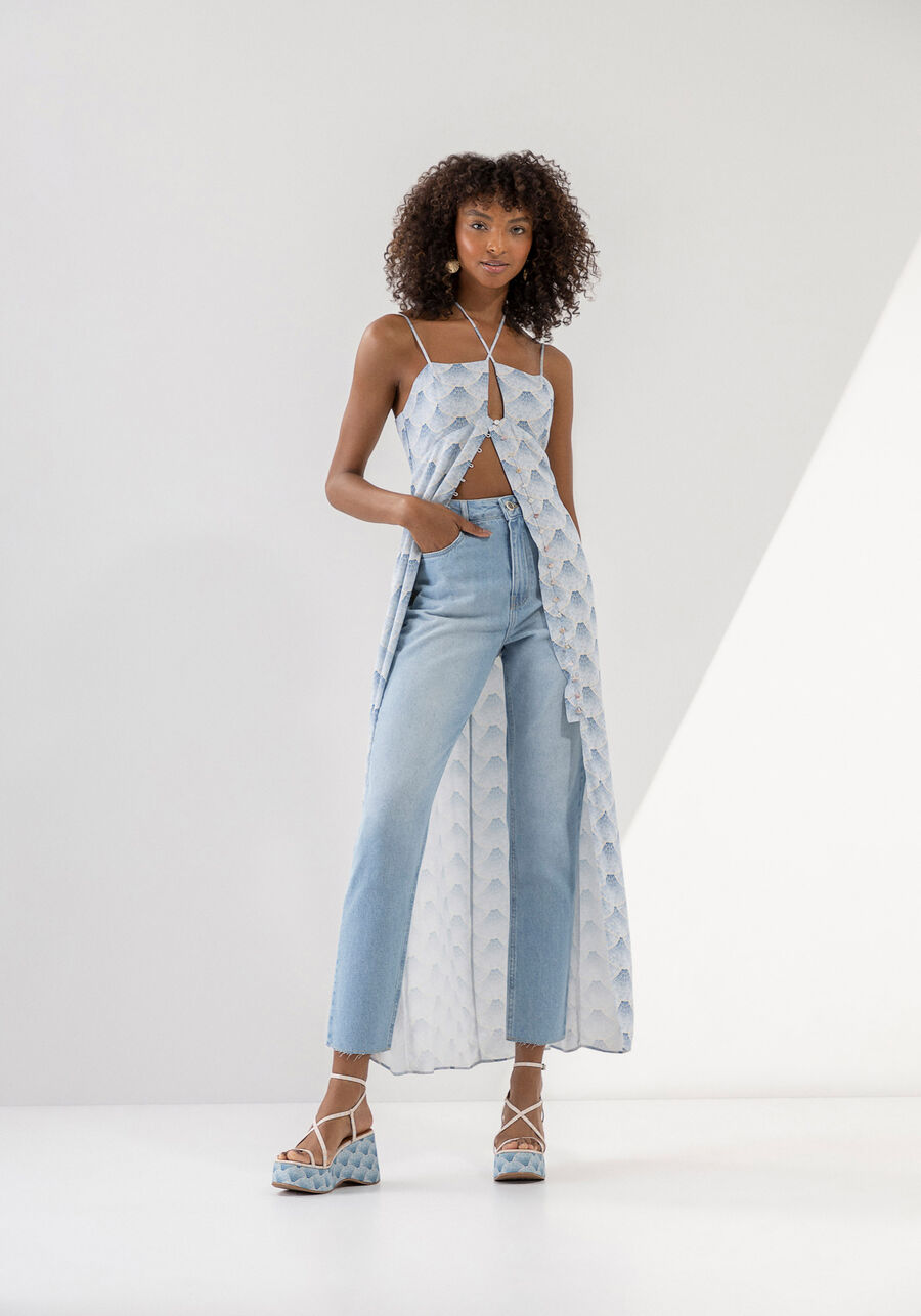 Calça Jeans Mom Super Alta Cropped Estonada, . Calça Jeans Mom Super Alta Cropped Estonada, , large.