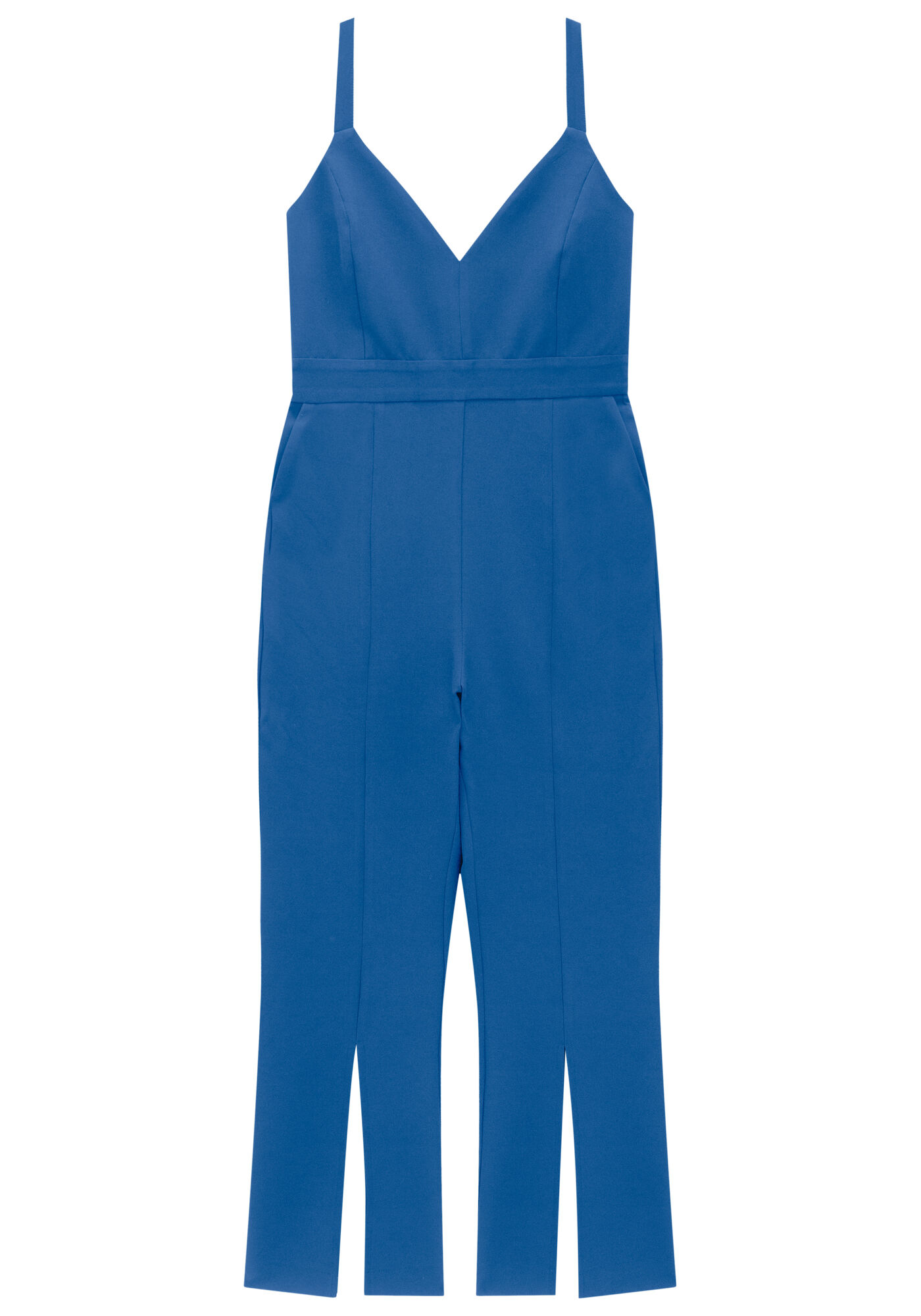 Macac&atilde;o Longo em Tecido Petra com Fenda, AZUL TINKER, large.