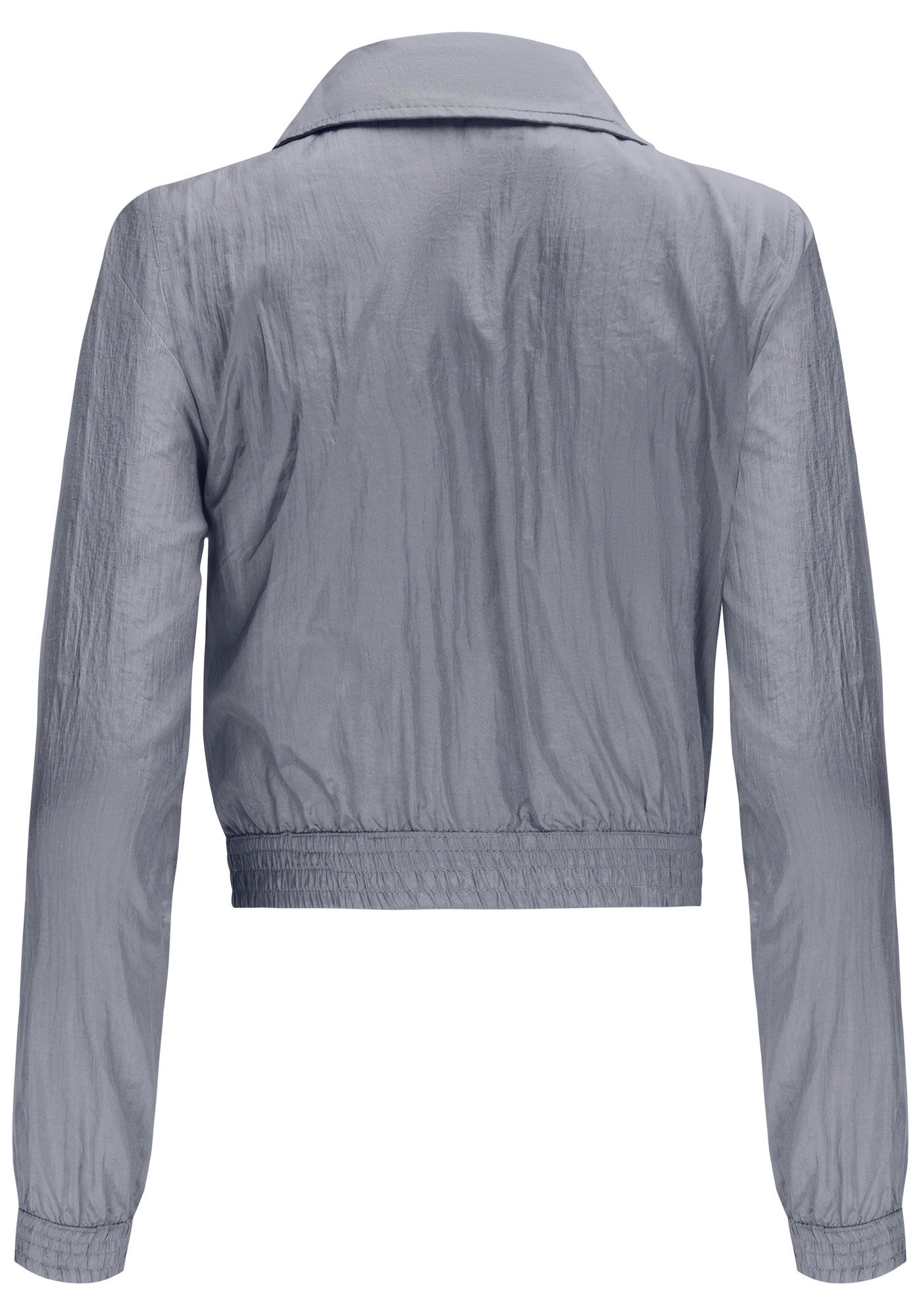 Jaqueta Bomber em Nylon com Brilho, , large.