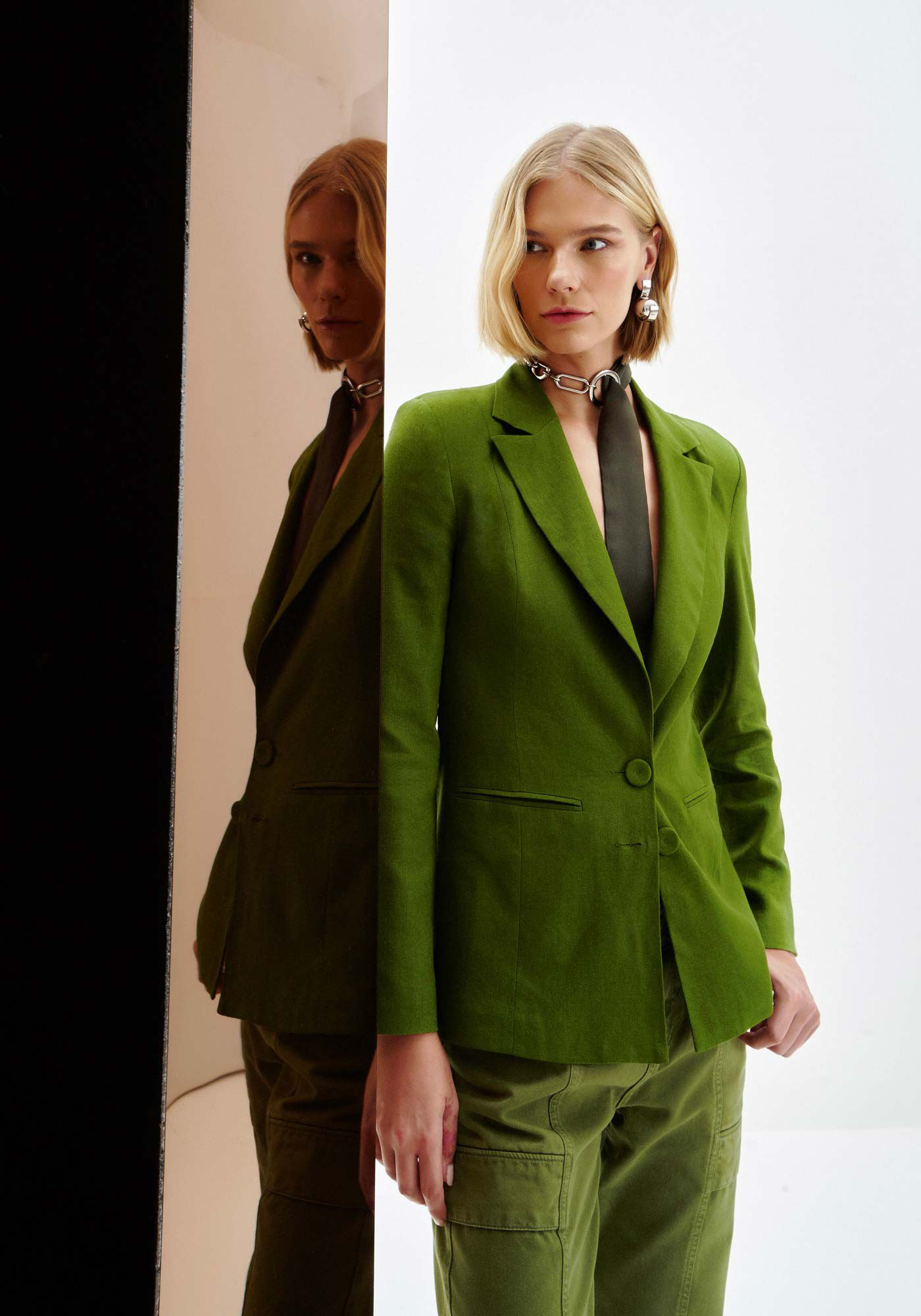 Blazer Alfaiataria em Linho, , large.