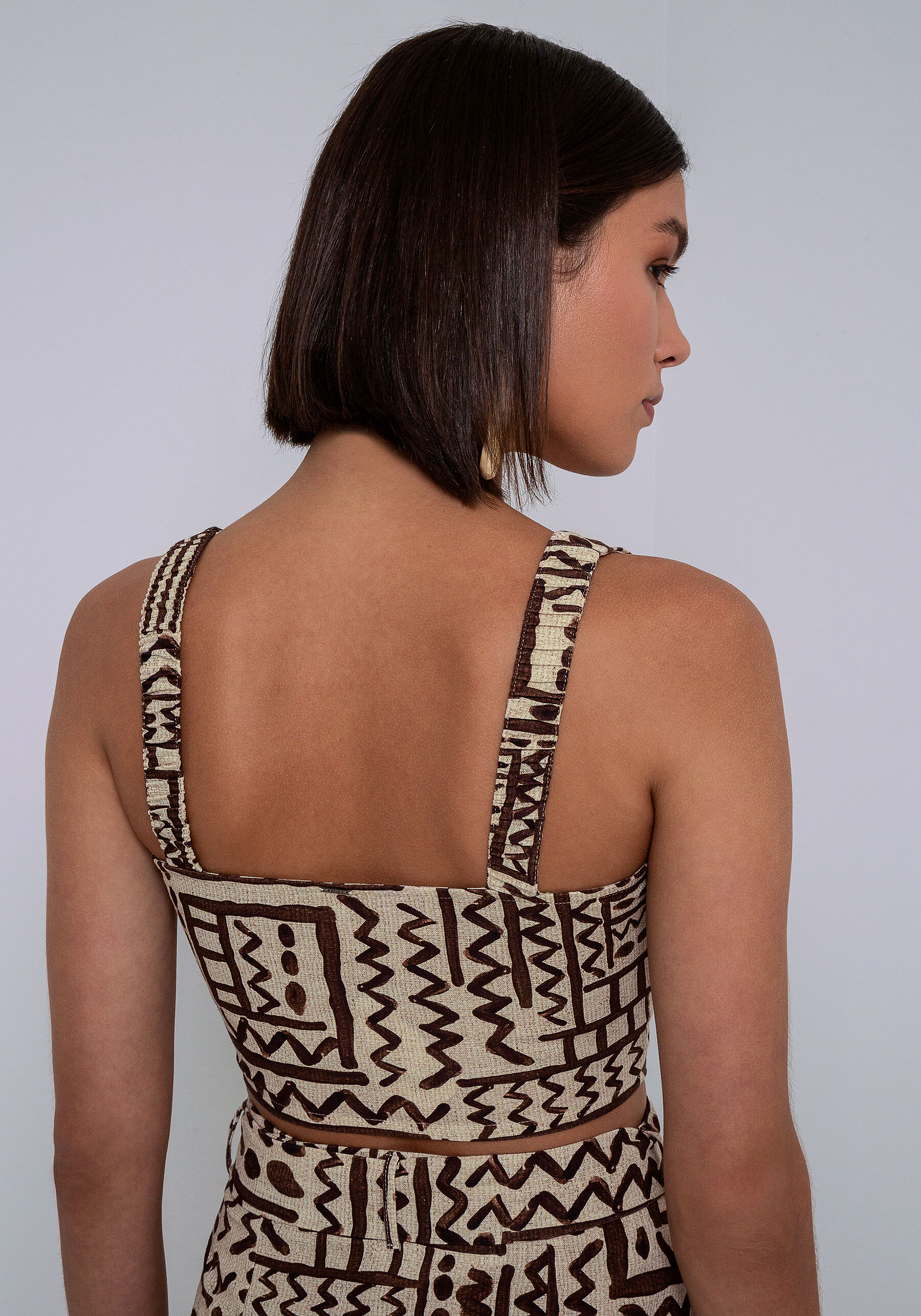 Blusa Cropped em Linho com Botões, . Blusa Cropped em Linho com Botões, , large.
